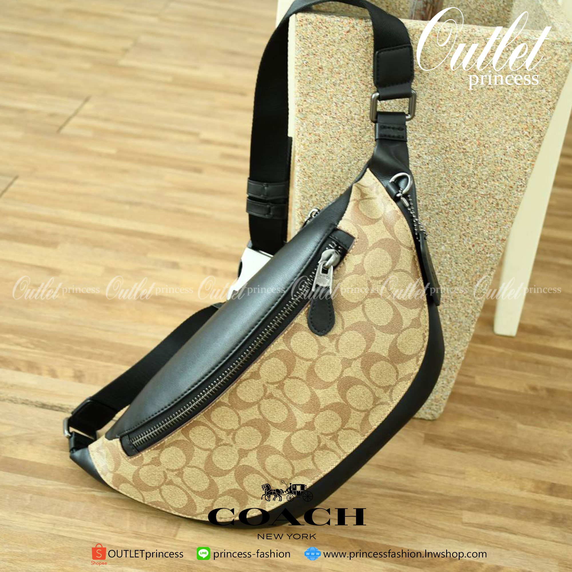 Coach F84711 Warren Mini Belt Bag In Signature Canvas กระเป๋าคาดอก คาดเอว ขนาดกำลังดี ใช้งานง่าย ใช้ได้ทั้งหญิงและชาย