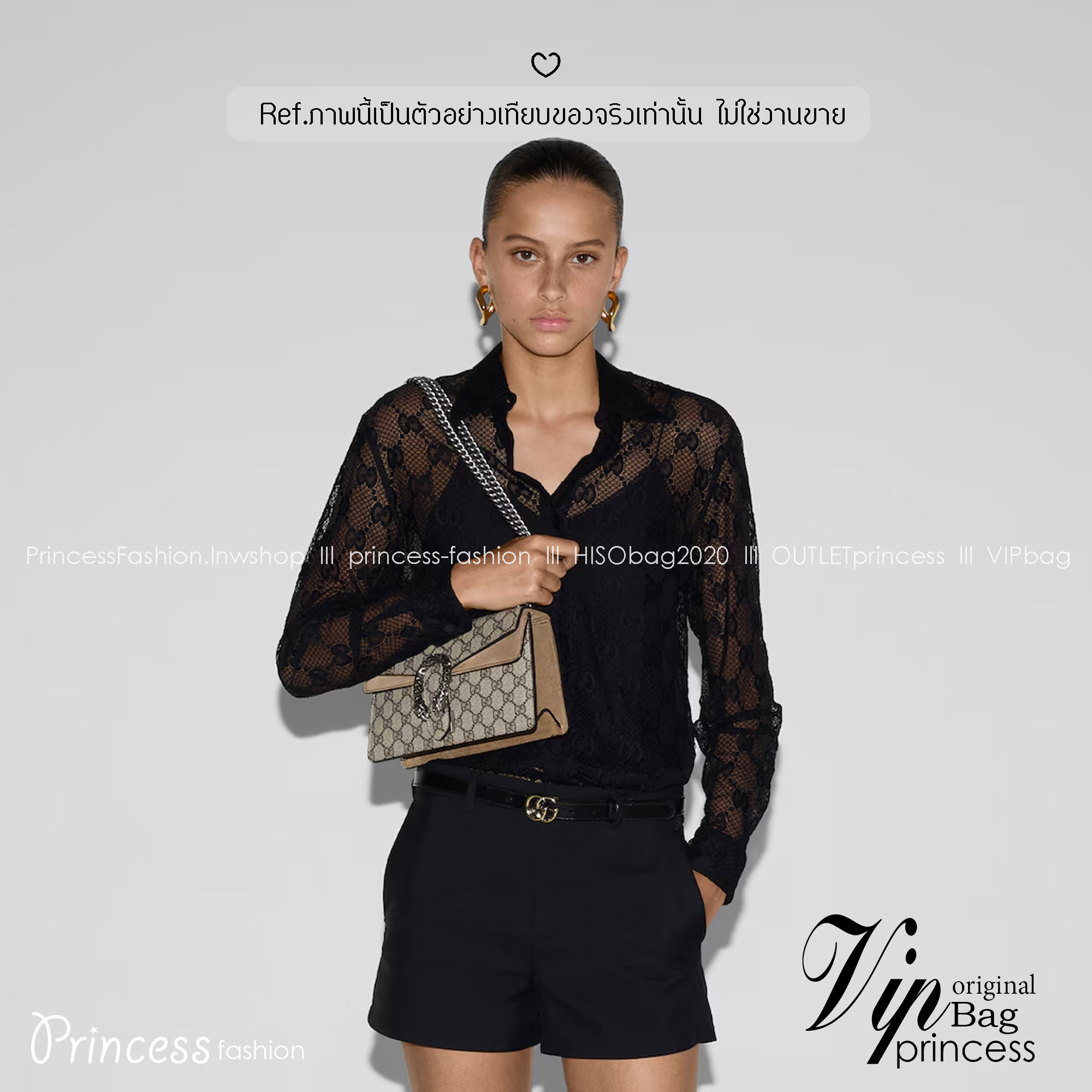 GUCCI Dionysus shoulder bag กระเป๋าสะพายดีไซส์วินเทจคลาสสิค รุ่นที่สาวๆควรไม่พลาด!! ดึงดูดและสะกดสายตาด้วยอะไหล่ดีเทลหรู สายสะพายปรับใช้ได้ 2 สไตล์ สะพายคู่ สะพายเดี่ยว ตามใจชอบ!! พร้อมเสิร์ฟให้ครบเซ็ท ในราคาที่สุดคุ้ม!!