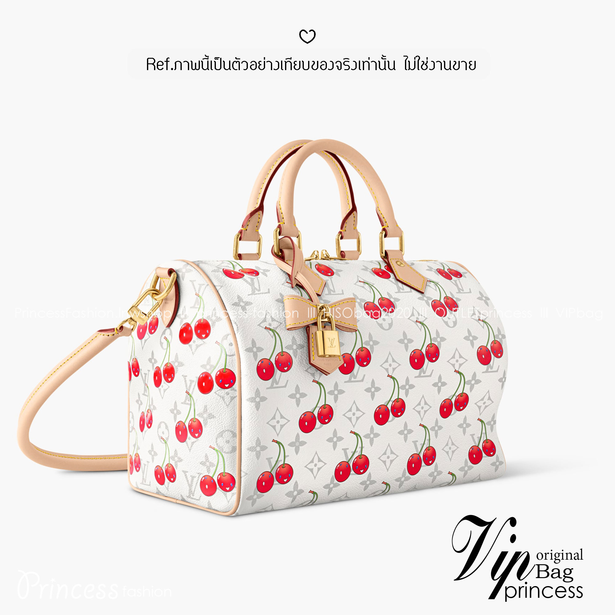 ORI หนังแท้ | LV x TM Bolsa Speedy Soft 30 Monogram cherry ช่วงนี้หน้าเชอรรี่ 🍒 กำลังออก 3 สีสุดฮอตเลือกช็อปได้เลยค่า กระเป๋าสะพายทรงหมอนใบใหญ่ ดีไซน์ใหม่มีชีวิตชีวา แสนสดใสด้วยโมโนแกรมแต่งดีเทลลายเชอร์รี่โดดเด่นสะท้อนความงามเปี่ยมสีสันอันเป็นเอกล