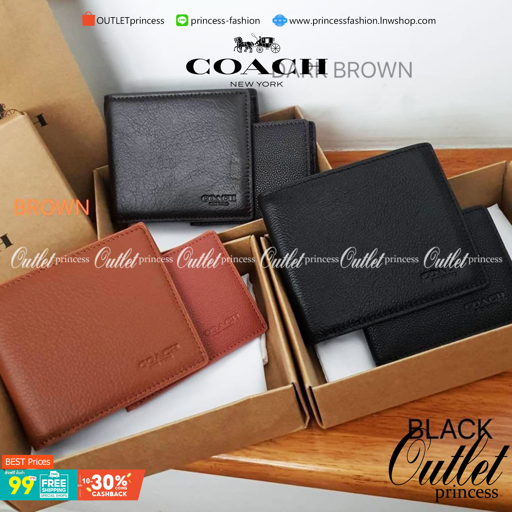 OUTLET 】พร้อมส่งเซ็ตสุดคุ้ม! มาครบ3สีขายดี เซ็ตกระเป๋าสตางค์+กระเป๋าที่ใส่บัตร แบรนด์ดังอย่าง COACH (FACTORY OUTLET) ที่มาพร้อม GIFT BOX สุดหรูอุปกรณ์ครบ! หนังลายและสีเดียวกันทั้งสองใบ ด้านในใส่บัตรได้หลายใบ พร้อมช่องใส่ธนบัตรอีกสองช่อง + ที่ใส่บัตรเพิ่ม(
