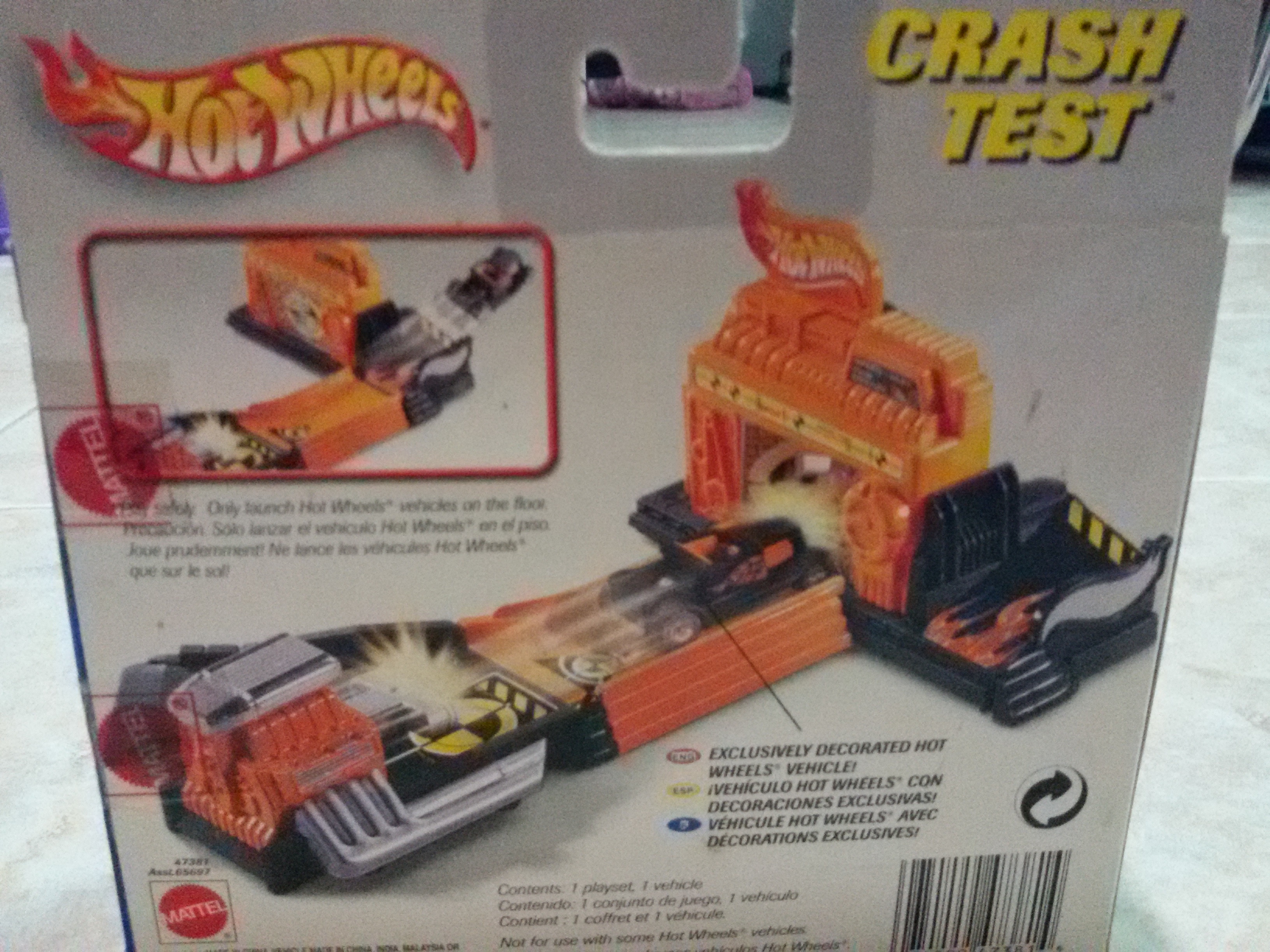Hot Wheels Crash Test Playset without car รางรถฮ๊อตวิลมือหนึ่งกล่องไม่สวย
