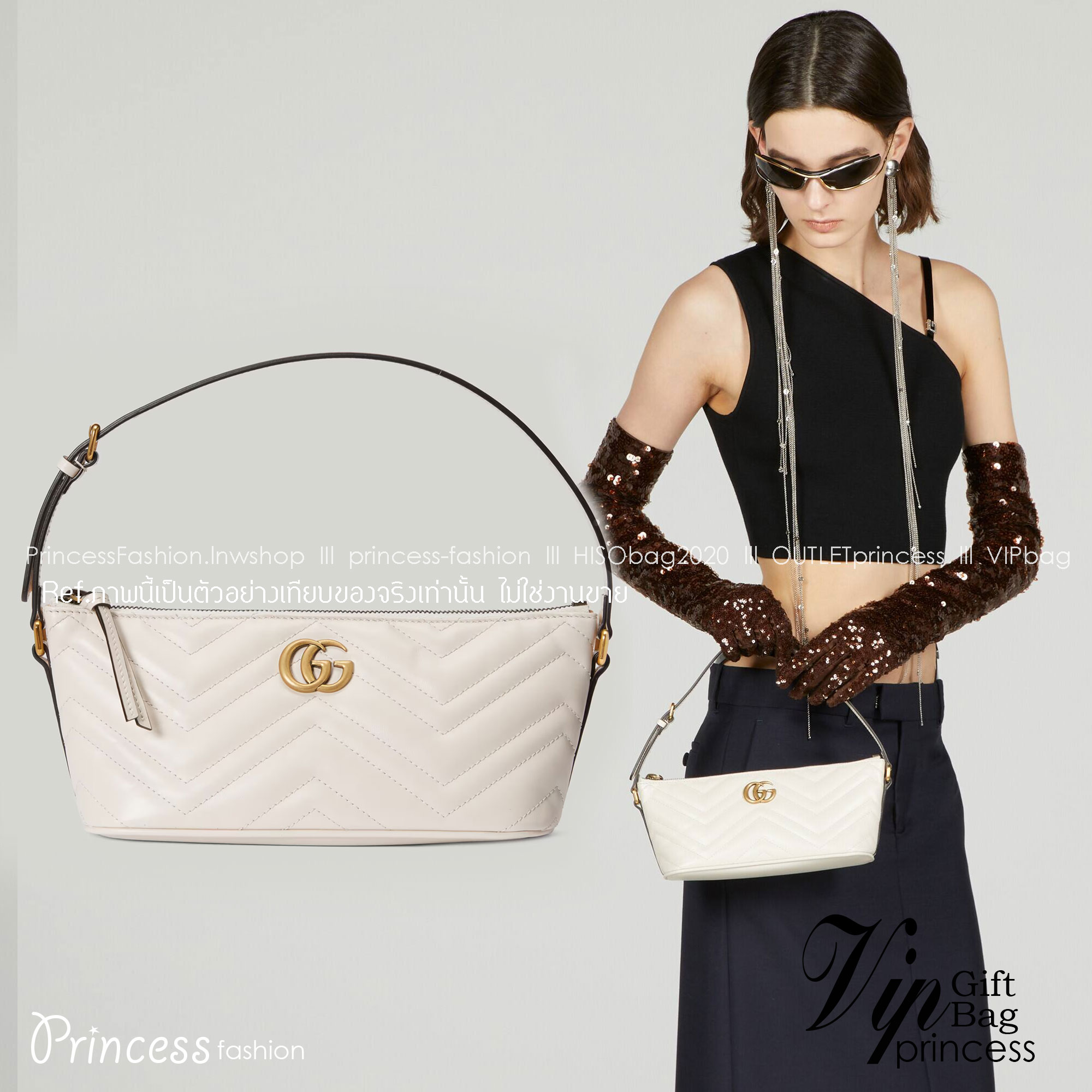 GUCCI GG Marmont matelasse shoulder bag / GUCCI Marmont เกรดออริจินอล 1:1 ใช้งานต่างประเทศได้ รุ่นใหม่ล่าสุด