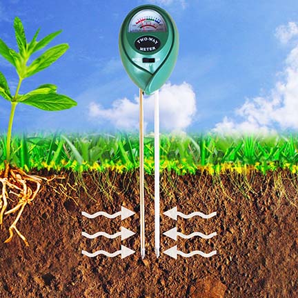 เครื่องวัดดิน 3in1 ใช้วัด pH ดิน, ความชื้นดิน และค่าแสงแดด