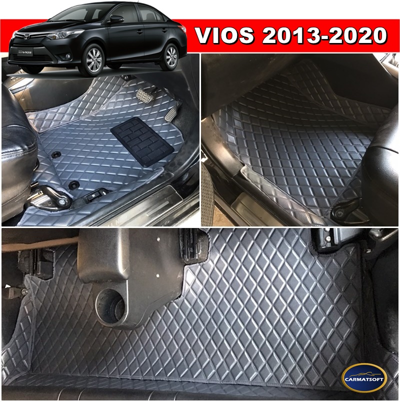 พรมปูพื้นรถยนต์ TOYOTA VIOS (ปี2013-2020) ลายDIAMOND เต็มคัน