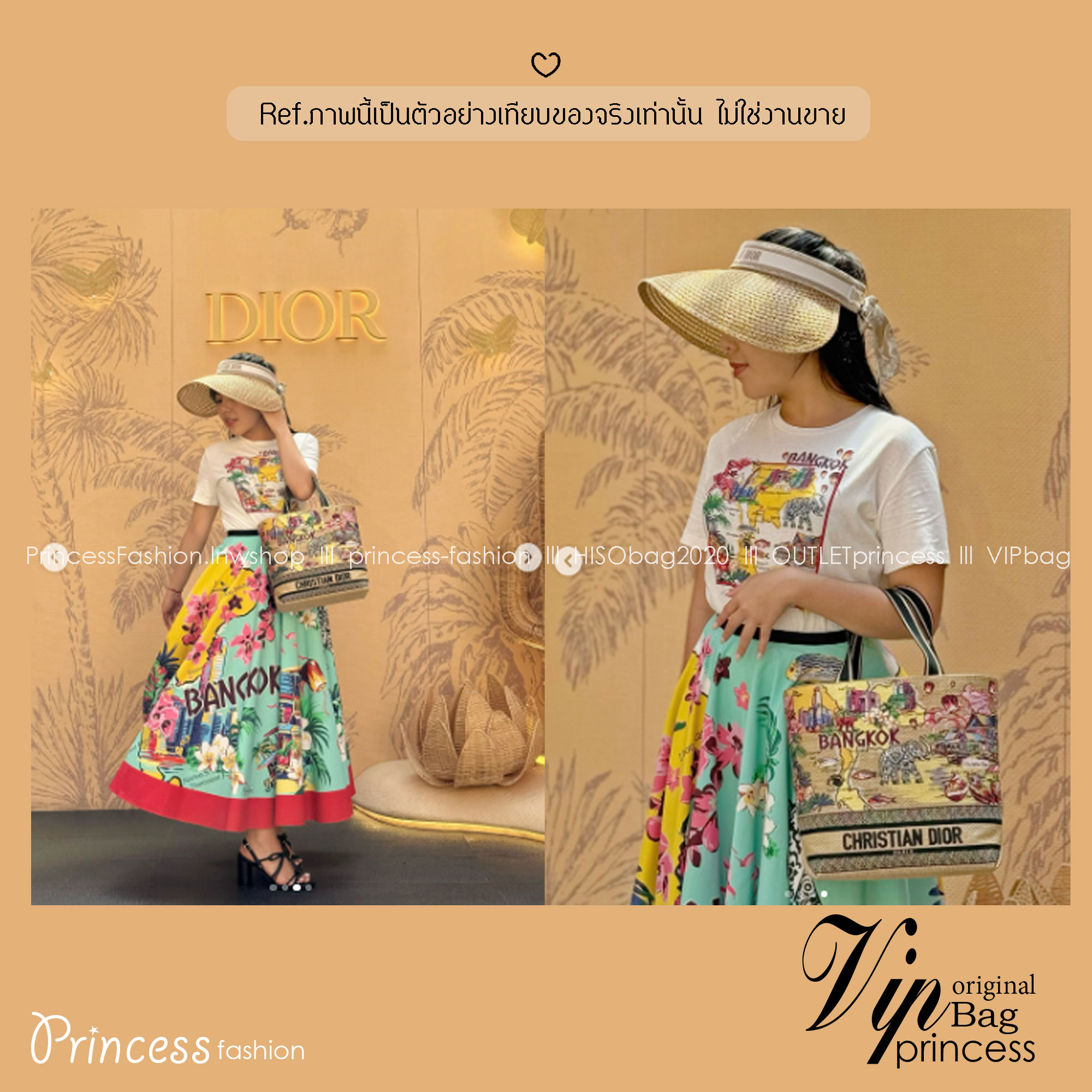 ORI หนังแท้ | Dior Book Tote / Souvenir Capsule highlighting Bangkok 🐘 กระเป๋าสะพายทรงโท้ท ดีไซน์สุดพิเศษ ด้วยลายช้างเอกลักษณ์ของประเทศไทย