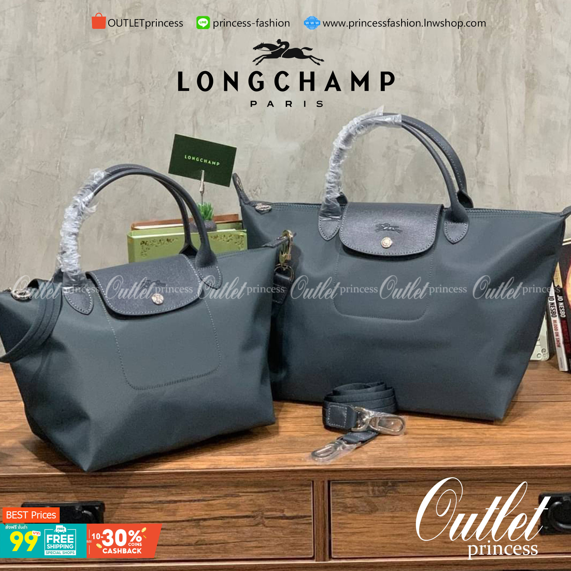 Longchamp Le Pliage Neo Size M มาพบกับกระเป๋ารุ่นยอดนิยม ที่สาวๆ ต้องมีไว้เก็บไว้สักใบ กระเป๋าโท้ทใบนี้ มาพร้อมกับสีที่มีสไตล์เรียบง่าย มีสายสะพายยาวช่วยให้คุณสามารถสะพายไหล่ได้อย่างสบาย ในขณะที่ที่ปิดแบบซิปช่วยให้คุณมั่นใจได้ว่าของด้านในมีความปลอดภัย Le 