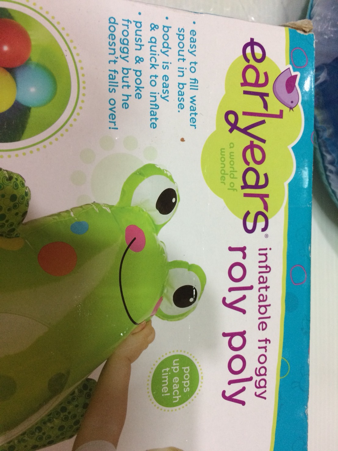 Earlyears Roly Poly Inflatable Froggy ตุ๊กตาล้มลุก ของใหม่แกะเช็คค่ะ