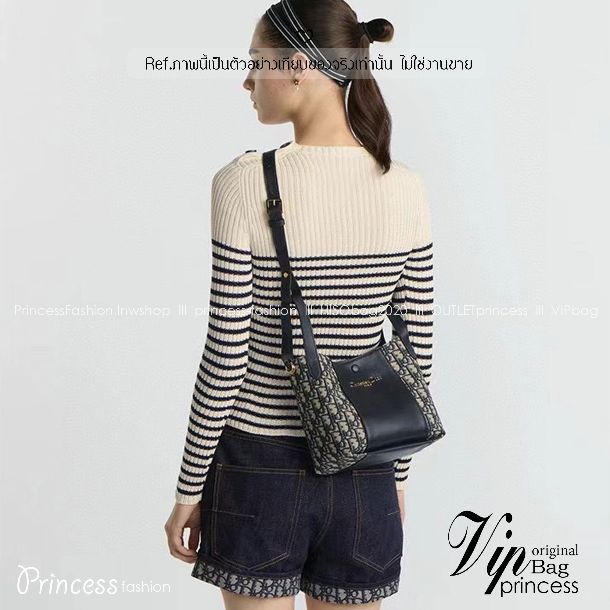 ORI หนังแท้ | DIOR Small Signature Bucket Bag / Dior bucket bag กระเป๋าทรงบัคเกตรุ่นใหม่ล่าสุด มาพร้อมกับการออกแบบที่โดดเด่น และสง่างาม เรียบหรูดูแพง มีรายละเอียดสุดวิจิตร