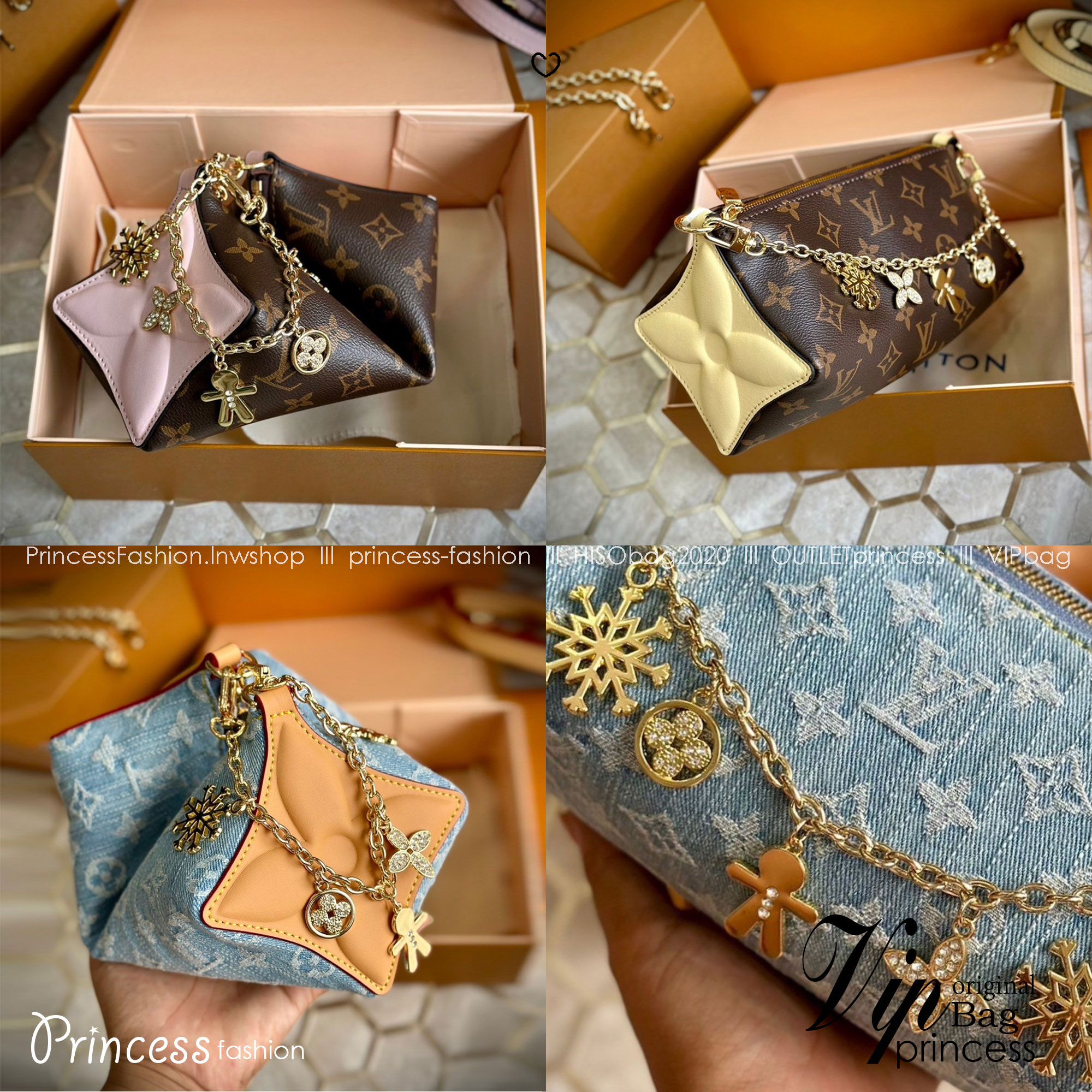 พร้อมส่ง 3 สี LV Bloom Pouch Monogram Flower coated canvas / Rose Jasmine / Banana / Denim กระเป๋าสะพายรุ่นใหม่ โดดเด่นด้วยรูปทรงทันสมัย Monogram Flower