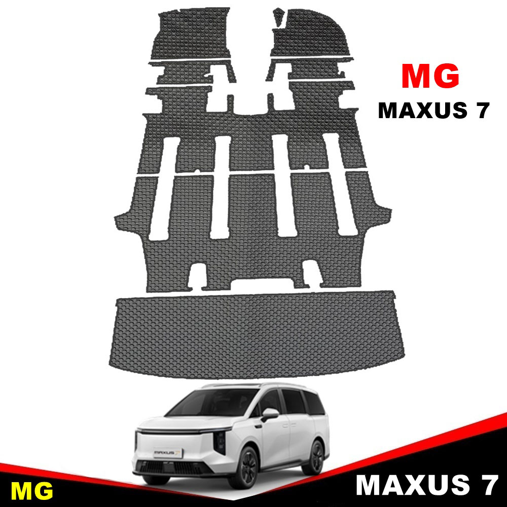 ยางปูพื้นรถยนต์ MG MAXUS 7 2024 พรมกระดุม เอ็มจี แม็กซัส7 สีดำ เข้ารูป ในรถ เต็มคัน