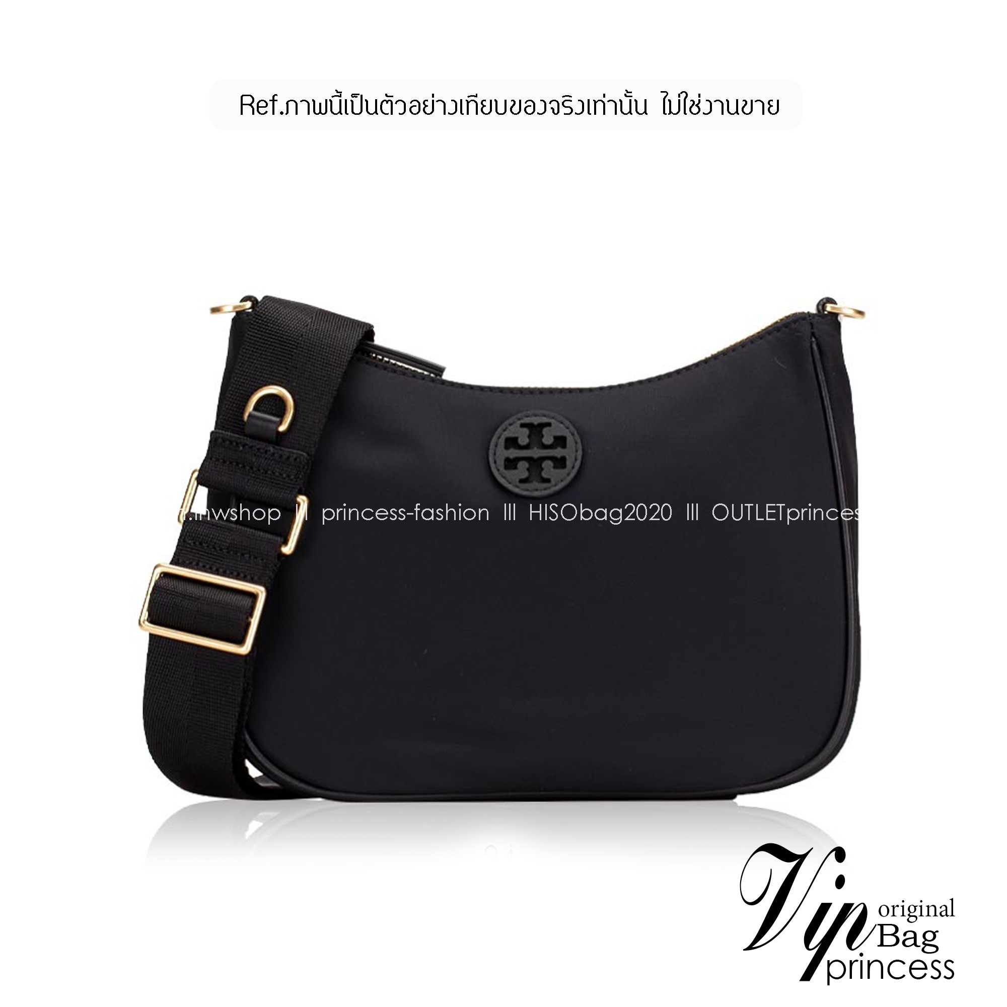 Tory Burch Nylon Web Mini Hobo Bag กระเป๋าสะพายดีไซน์เรียบง่าย น้ำหนักเบา เกรดออริ สลับแท้ 1:1 ใช้งานต่างประเทศได้