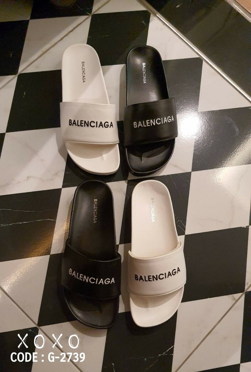 Balenciaga Sandels แตะชิค ใส่สบาย เรียบ หรู ดูแพงเกินราคาขาย วัสดุหนัง PU งานปักแบรนด์ งานสวย เรียบร้อย