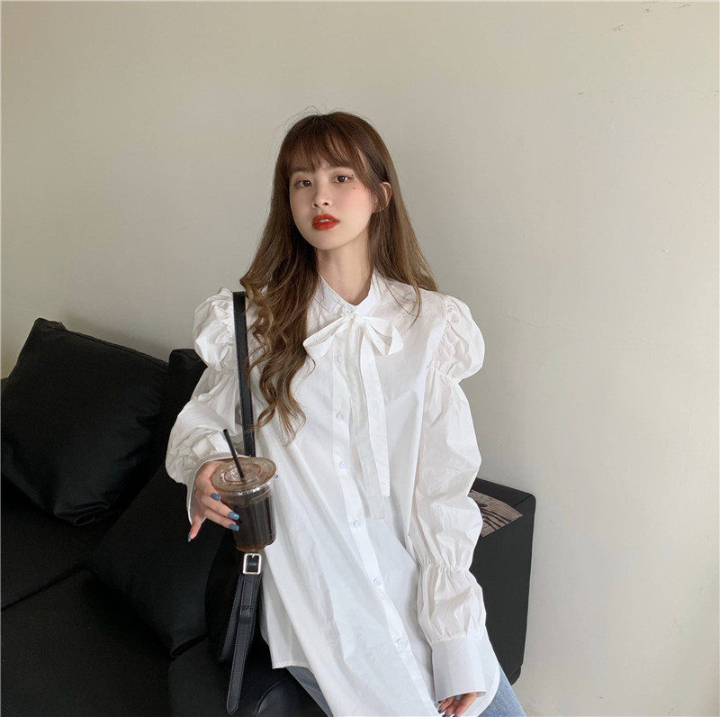 พร้อมส่ง 💝 Bow white tops เดรสจั๊มพ์สีขาว (IN31522)