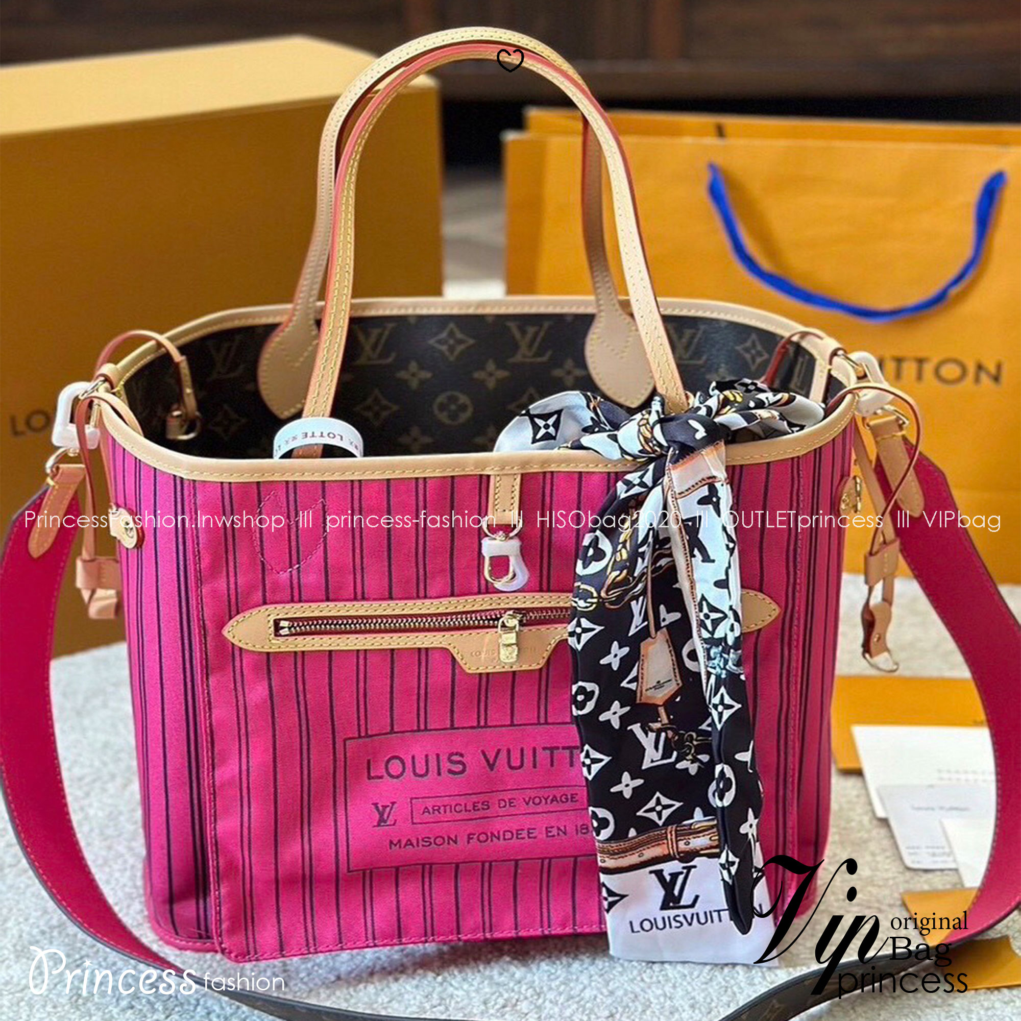 LV Neverfull Bandoulière Inside Out MM กระเป๋าทรงโท้ทรุ่นใหม่ล่าสุด ใช้ได้ 2 ด้าน ภายในสีสดใสมีชีวิตชีวา เป็นการรังสรรค์สุดท้าทายครั้งใหม่ของกระเป๋ารุ่นไอคอนิกจากหลุยส์ ที่สุดของความหรูหรา