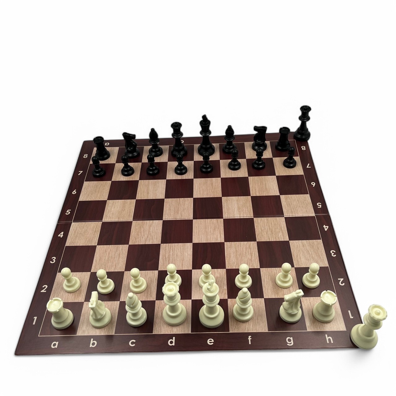 ตัวหมากรุกฝรั่งตัวเรซิ่นพร้อมกระดานPU เนื้อแข็งพับได้