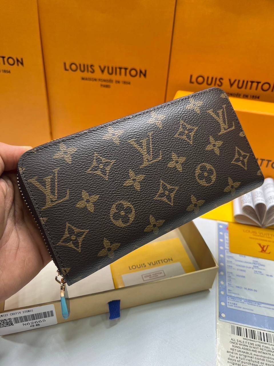 ORI หนังแท้ | LV Zippy Horizontal Monogram Shadow / LV LongWallet กระเป๋าสตางค์ใบยาว กระเป๋าสตางค์ซิปรอบ