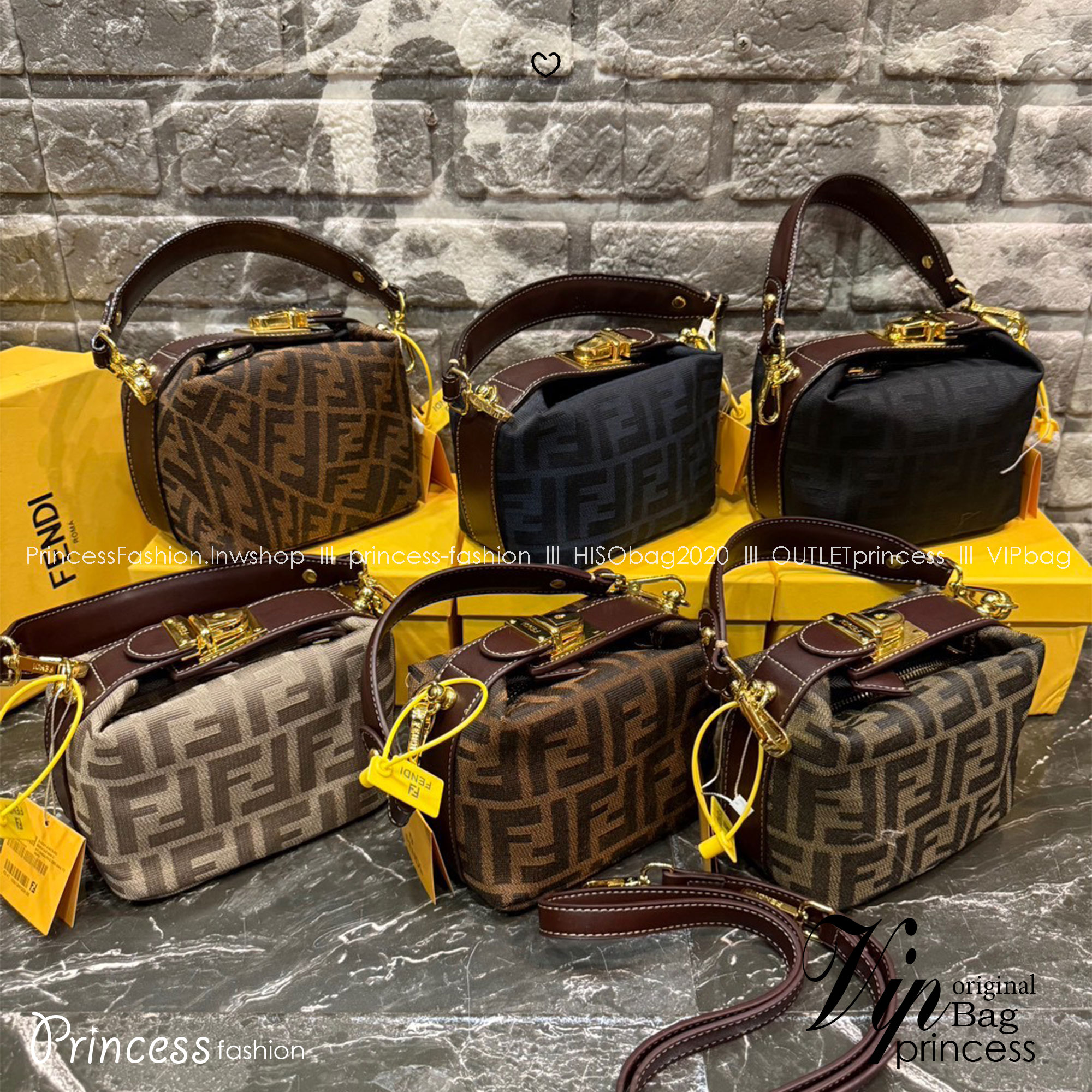 FENDI Mini Tobacco Monogram FF Logo Zucca Bag กระเป๋าสะพายไซส์มินิน่ารัก แมทชุดง่าย รุ่นสุดปัง แรงเกินต้านสุดๆ รูปทรงเป็นเอกลักษณ์ ดีเทลน่ารักด้วยตัวล็อคเปิดปิดคาดบนตัวกระเป๋า ทำให้ใบนี้ดูไม่น่าเบื่อเลย