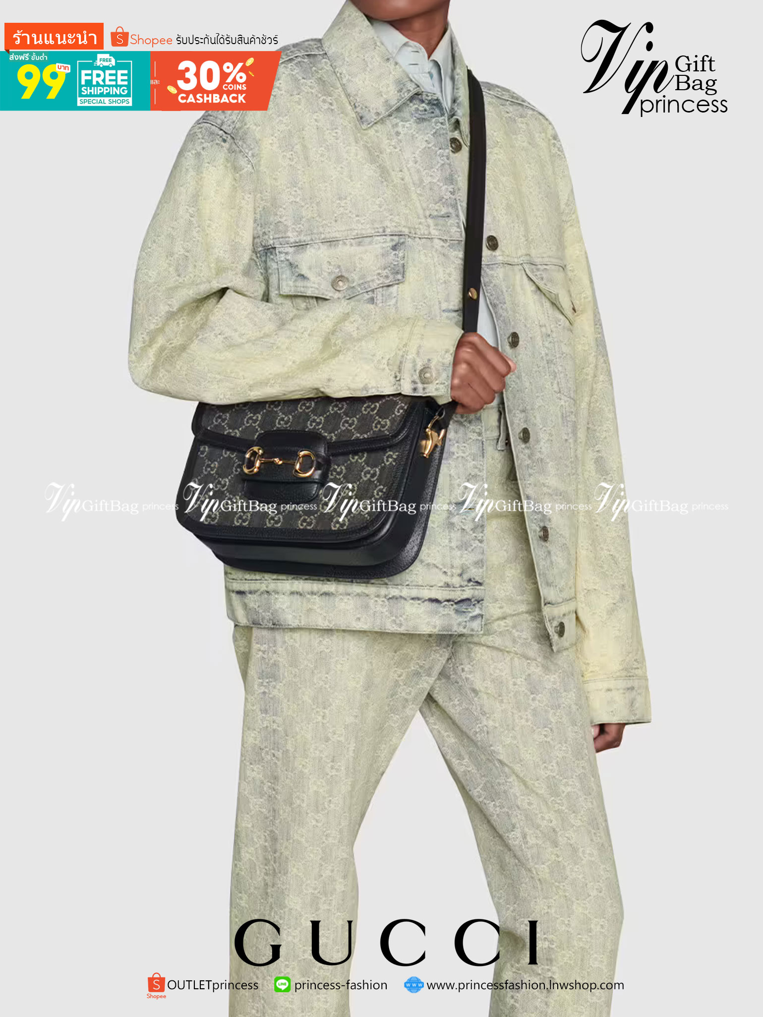 หนังแท้ Gucci Horsebit 1955 shoulder bag Black and ivory GG denim jacquard สีดำเดนิมสวยมากกกก มีมาน้อยนะคะ ที่สุดของรุ่นที่ฮอตหนักมาก คอลเลคชั่นที่ยอดขายดีตั้งแต่วันแรกที่ลง shop ด้วยรูปทรงที่กะทัดรัด ตอบโจทย์ได้ทุกลุค ทุกไลฟ์สไตล์ ใช้งานได้ง่ายคล่องตัว เ