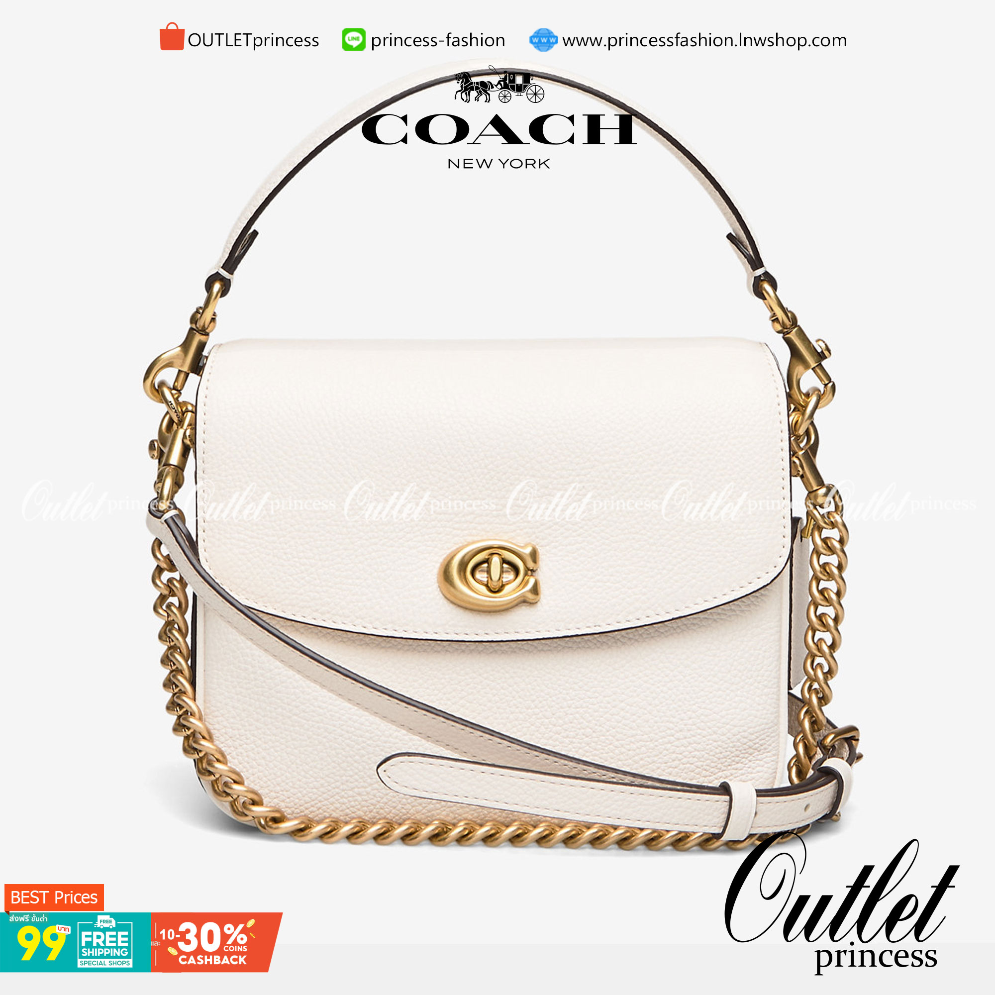 3สาย Coach 89089 Cassie Crossbody 19 In Signature Canvas เรียบหรู ดูดี ต้องไอเท็มนี้เลยจ้า กระเป๋าถือ/สะพายข้าง สุดพิเศษ!! มีสายมาให้ถึง 3 แบบ!! สลับใช้แมทช์ตามสไตล์ได้เลย วัสดุหนังแคนวาสสลับหนังเรียบ เปิด-ปิดด้วยตัวบิดล็อค ภายในแบ่งสัดส่วนอย่างดี ใส่ของไ