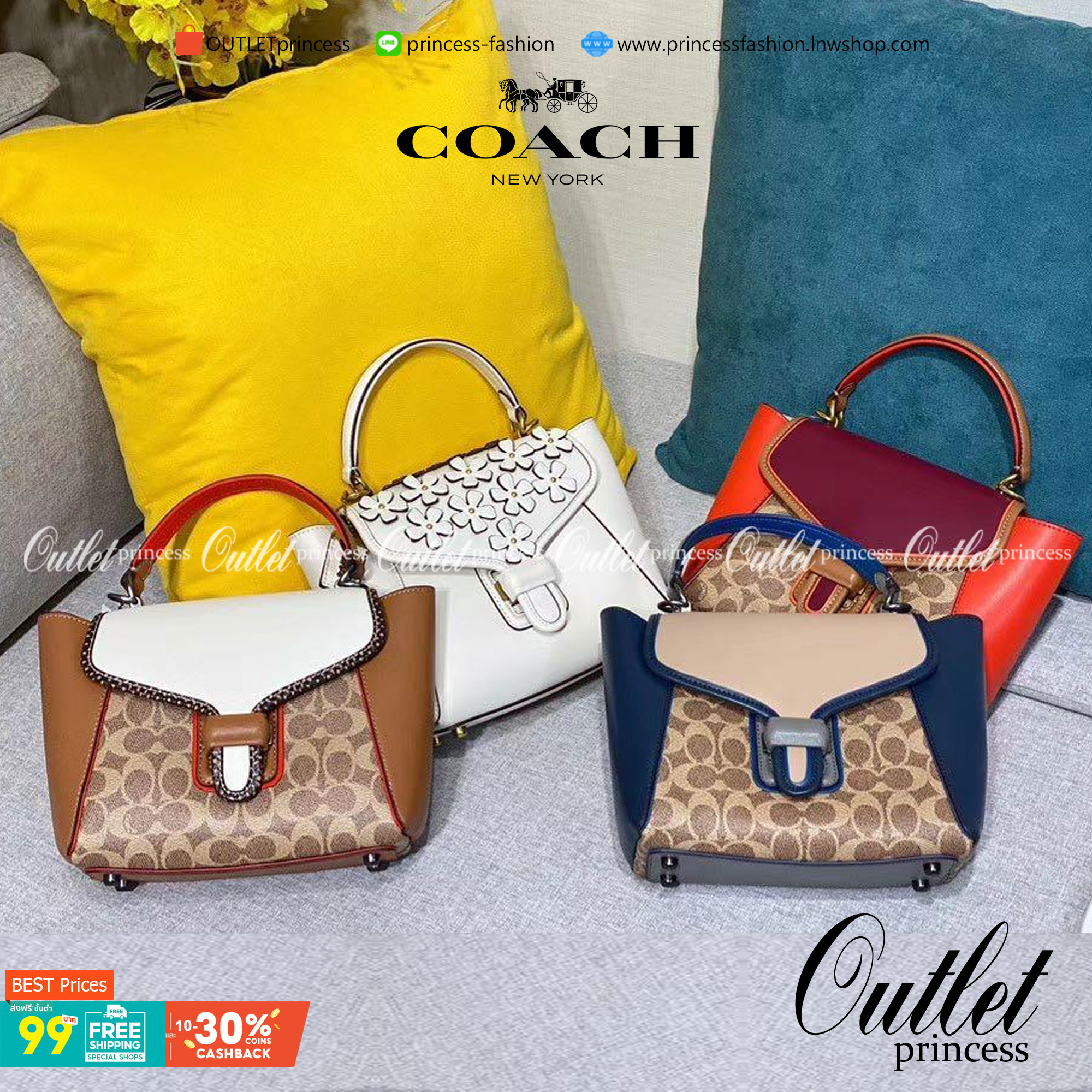 COACH COURIER CARRYALL 23 IN COLORBLOCK SIGNATURE CANVAS พร้อมส่ง 7 แบบ พร้อมส่ง ลุคดูไฮสุดๆค่ะ! กระเป๋าสะพายหนังหรูหราและคลาสสิค หนังแท้ชั้นดีที่สุด น้ำหนักเบา หนังสวยมากก สัมผัสแล้วหลงรักแน่นอนจ้าา😘