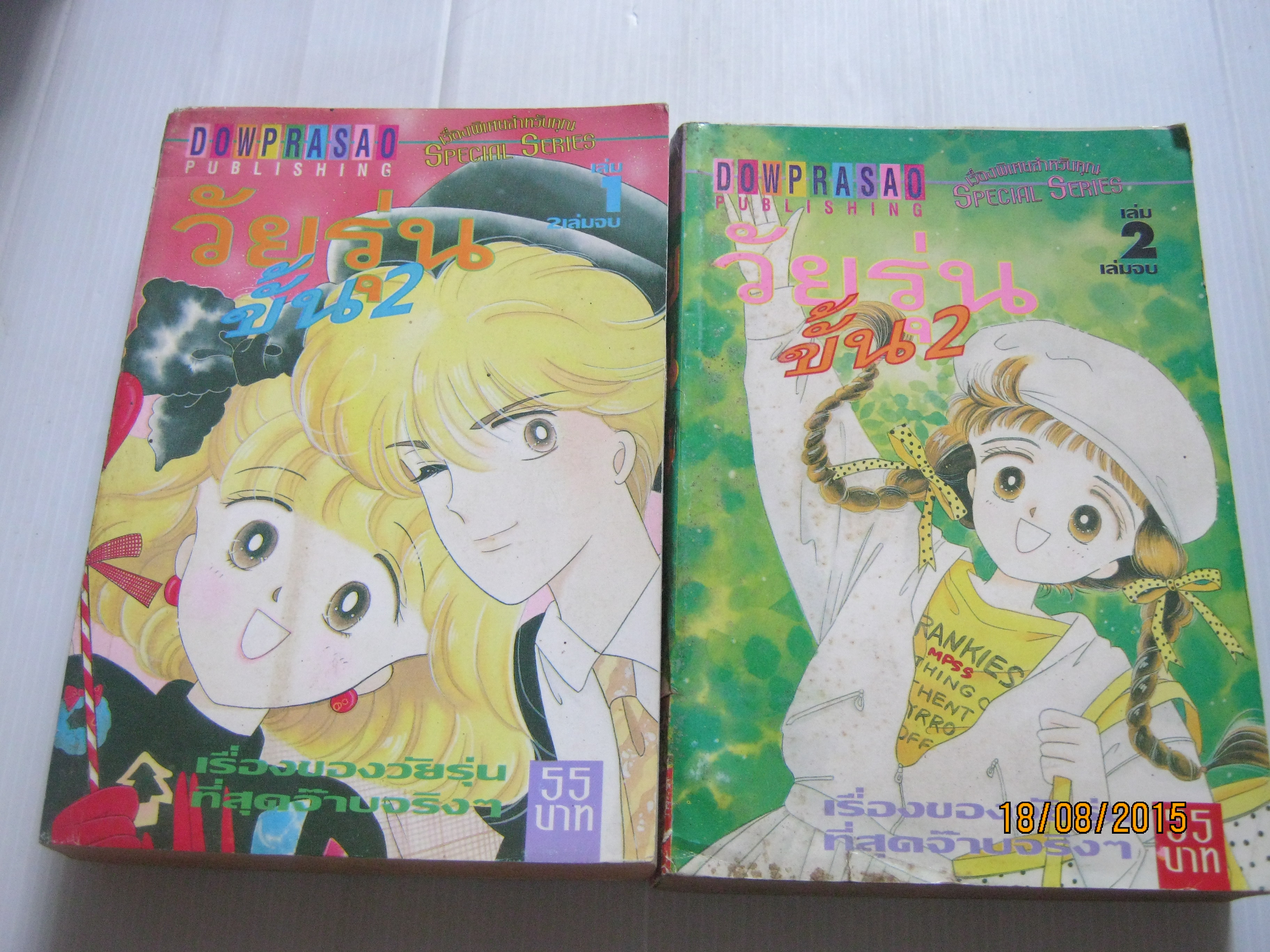 วัยรุ่นขั้น 2 ครบชุด 2 เล่มจบ ( คนเขียนหน้าปกตนละคนกับคนเขียนในเล่ม )