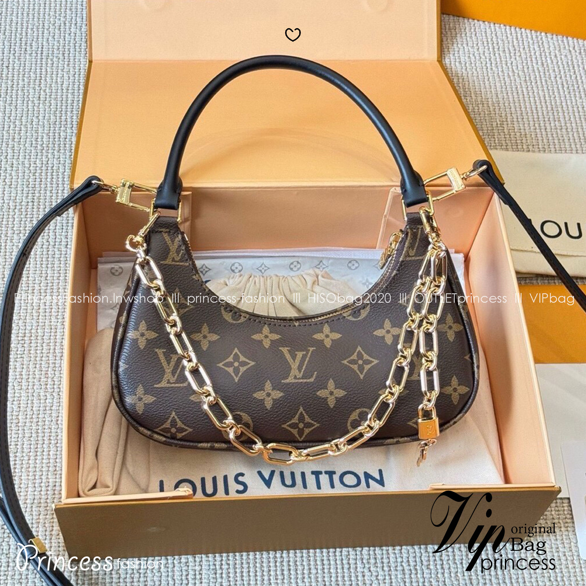 LV Catchy PM bag กระเป๋าสะพายทรงโฮโบหูจับในตัว ดีไซน์ใหม่ ยังคงเอกลักษณ์ ดีไซน์ลวดลายโมโนแกรมเรียบหรู สวยจับต้องได้ เก๋มากๆ เพิ่มกิมมิกแต่งสายและพวงกุญแจโซ่สีทองโดดเด่น