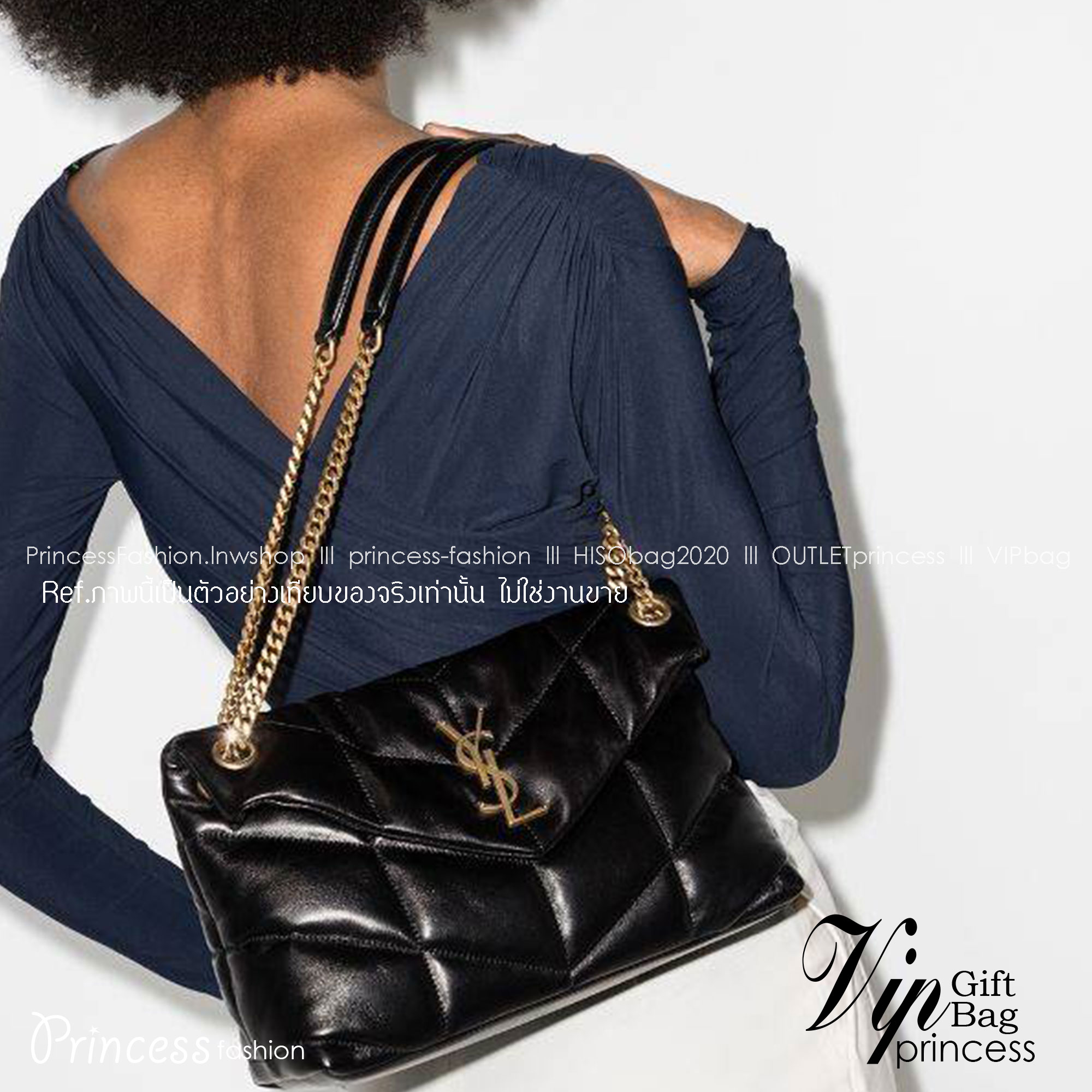 YSL PUFFER SMALL CHAIN BAG IN QUILTED / Yves Saint laurent puffer small chain bag in quilted กระเป๋าสะพายรุ่นยอดนิยม ทรงสวย ใช้ได้บ่อยไม่มีเบื่อ วัสดุหนังสัมผัสนิ่มมือ ดีไซน์เรียบหรู