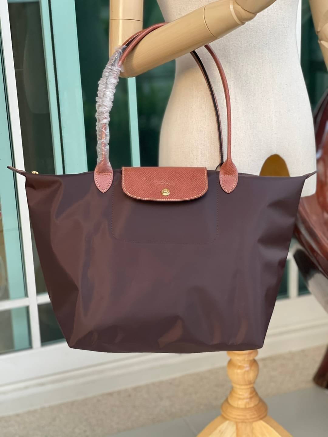 LONGCHAMP LE PLIAGE ORIGINAL SHOULDER BAG L (หูยาว ฝาน้ำตาล) กระเป๋าสะพายไหล่ รุ่น Original มีเอกลักษณ์อันโดดเด่นของรุ่นไอคอนนิค