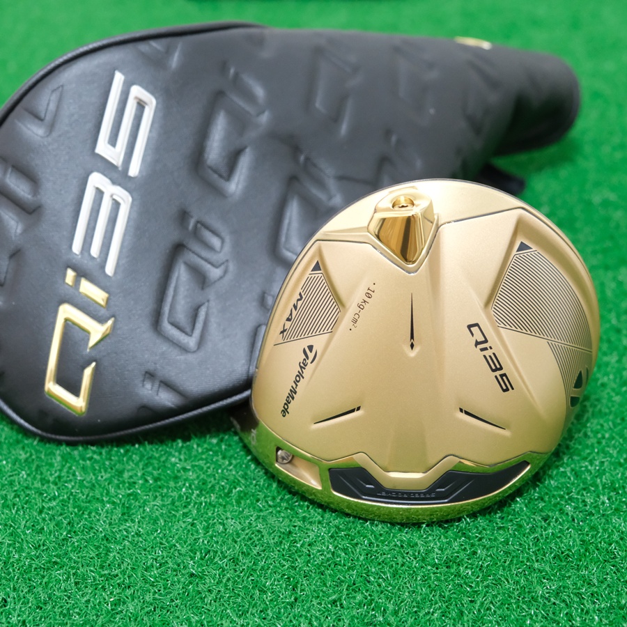2025 TAYLORMADE QI35 MAX DESIGNER SERIES MATTE GOLD 10.5* DRIVER - HEAD ONLY + HEADCOVER