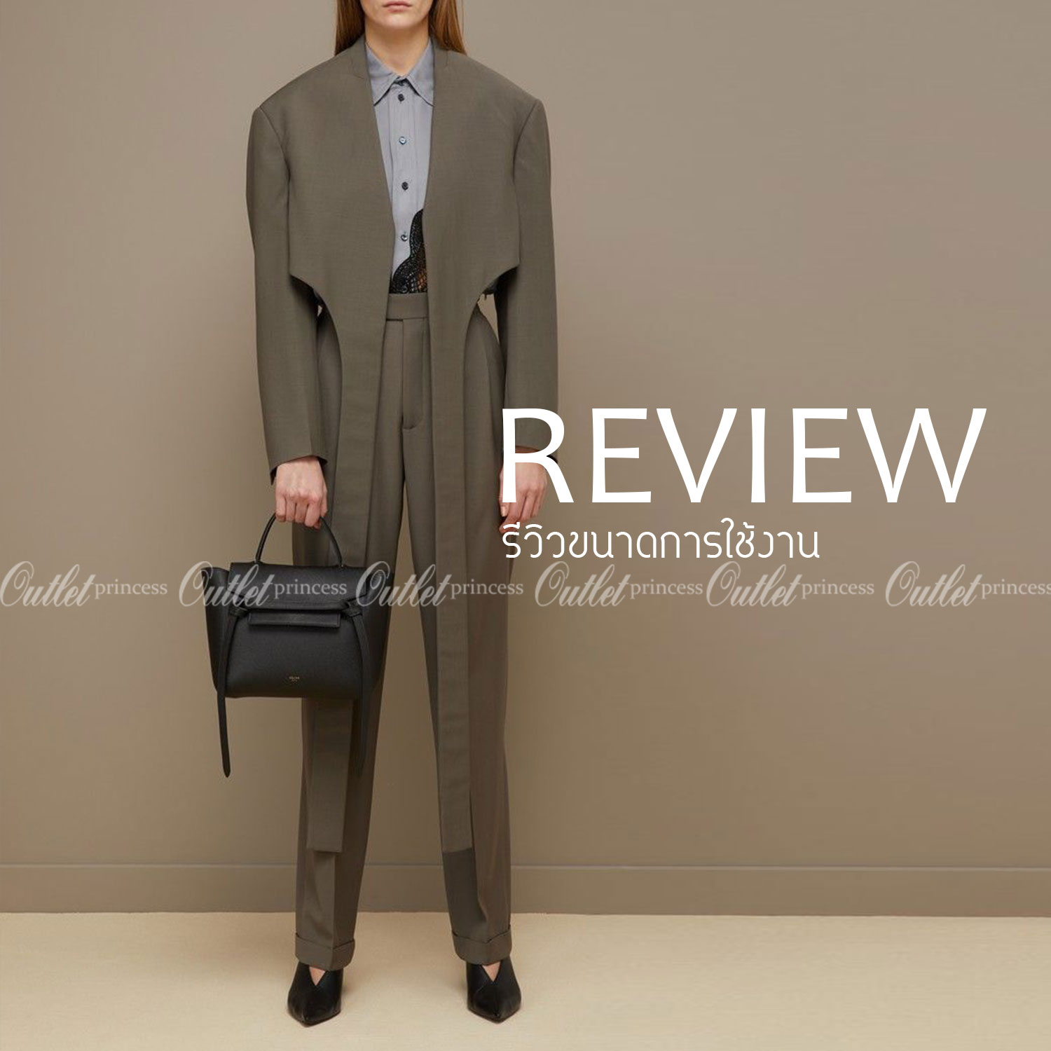 พรีเมี่ยมกิ๊ฟแท้ 100% 】รุ่นหนังแท้ CELINE PICO BELT BAG IN GRAINED CALFSKINAMAZONE ขนาดมินิ น่ารักสุดๆ ใส่ของจุกจิกได้เยอะ พกพาสะดวก