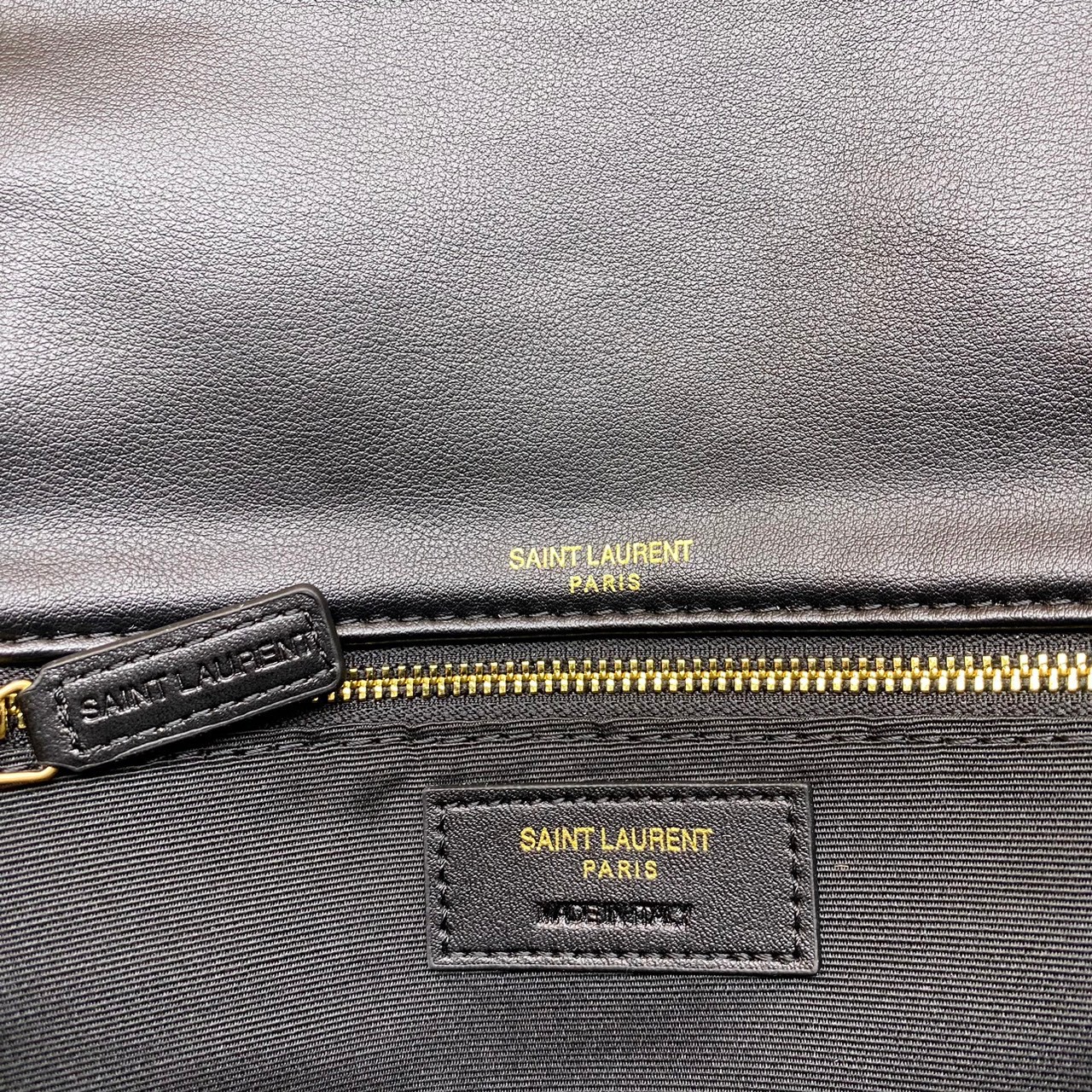 YSL CALYPSO IN PLUNGED / YSL Calypso Padded Leather Shoulder Bag กระเป๋าสะพาย คอลใหม่ ดีไซน์โลโก้โดดเด่น อะไหล่ทอง