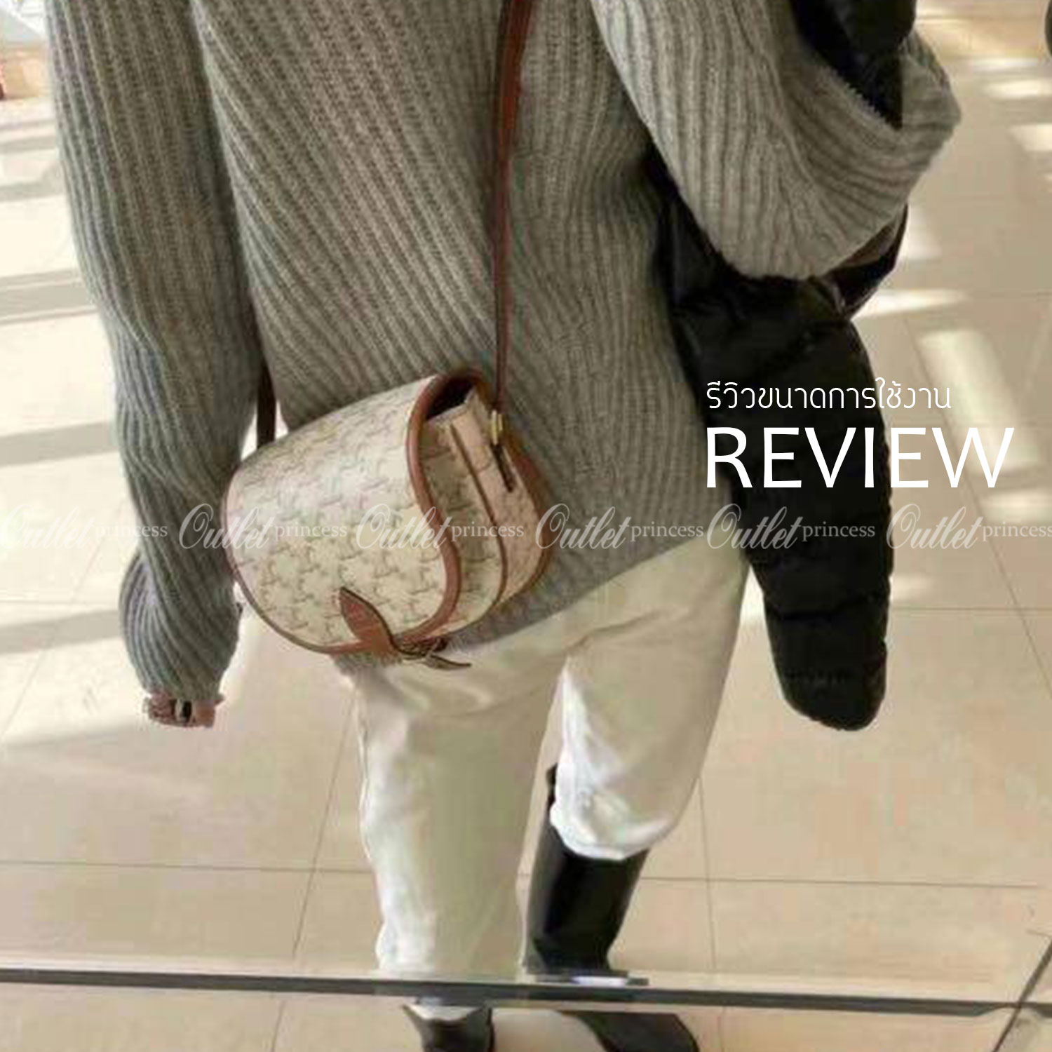 CELINE MEDIUM FOLCO BAG IN TRIOMPHE CANVAS หากใครที่กำลังมองหากระเป๋าสะพายข้าง ขนาดกะทัดรัด และเรียบหรู ต้องใบนี้เลยค่ะ เป็นกระเป๋าเปิดปิดแบบแบบฝาผับที่มีรูปทรงโค้งและที่ล็อกรูปทรงคล้ายเข็มขัด อีกทั้งยังสะท้อนความสวยสไตล์สาวปารีสได้อีกด้วย ด้านในของรุ่นนี