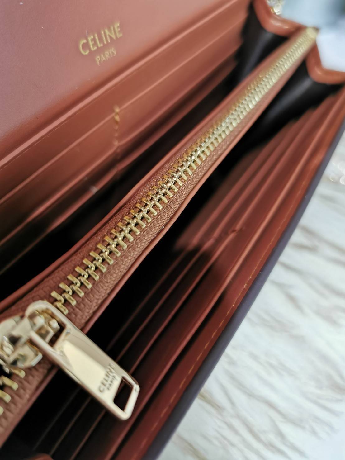 CELINE LONG WALLET BAG VIP GIFT WITH PURCHASE-GWP กระเป๋าพรีเมี่ยมกิ๊ฟ Limited จาก CELINE HAUTE PARFUME DUTYFREE COUNTER วัสดุ Triomphe Canvas