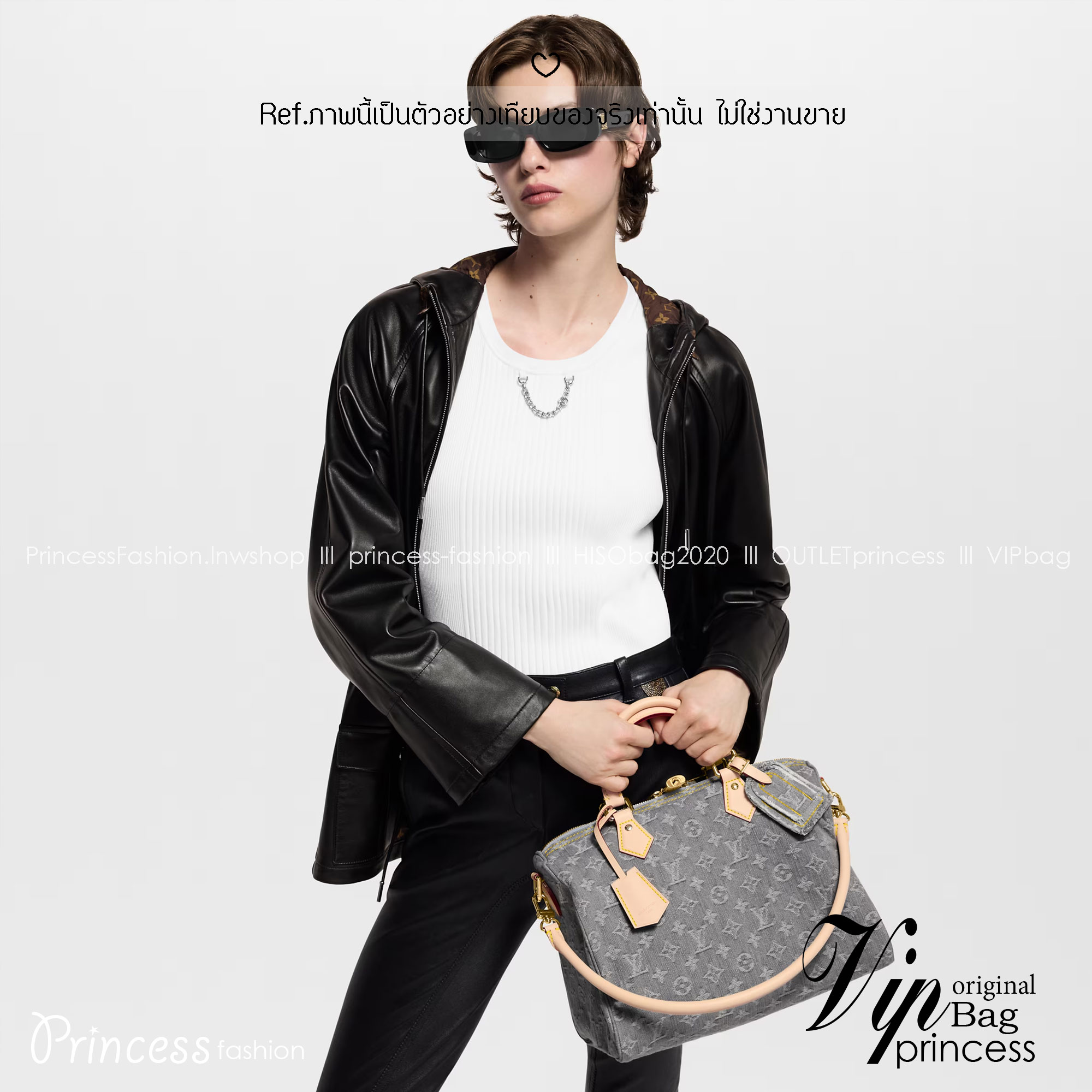 ORI หนังแท้ | LV Speedy Soft 30 Monogram Denim Washed Gray กระเป๋าสะพายสปีดี้ทรงหมอน ทรงยอดนิยม งานเดนิมตัดเย็บจากผ้าฝ้ายโดยใช้เทคนิคการฟอกสีแบบพิเศษ ตกแต่งด้วยหนังและฮาร์ดแวร์สีทองอ่อน