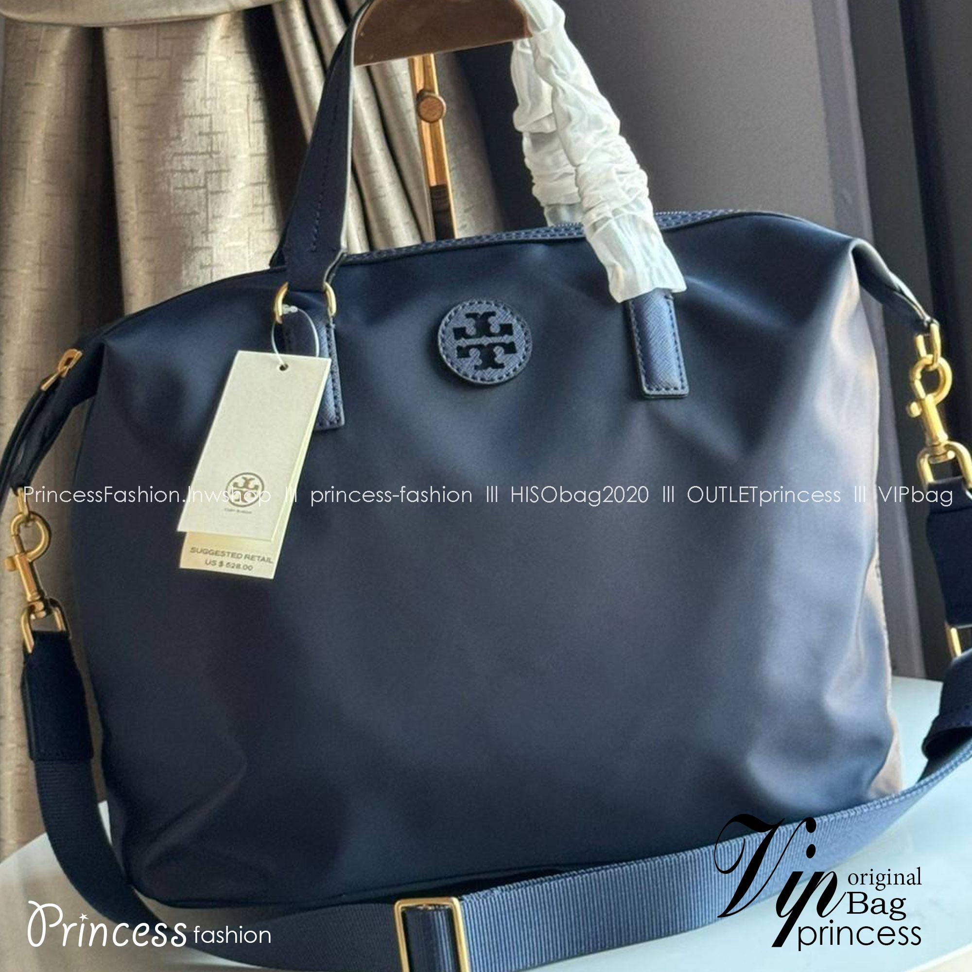 Tory Burch Tilda Slouchy Nylon Bag / Tory Tote Bag กระเป๋าสะพายดีไซน์เรียบง่าย น้ำหนักเบา จุของได้เยอะ เกรดออริ สลับแท้ 1:1 ใช้งานต่างประเทศได้