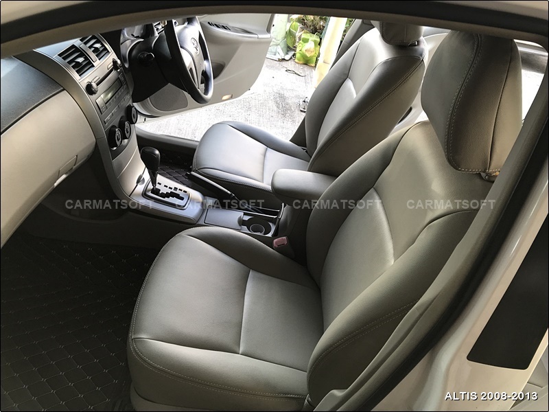 ชุดหุ้มเบาะรถยนต์ ALTIS 2008-2013 หนังPVC เกรดA หนา1มิล สีครีม