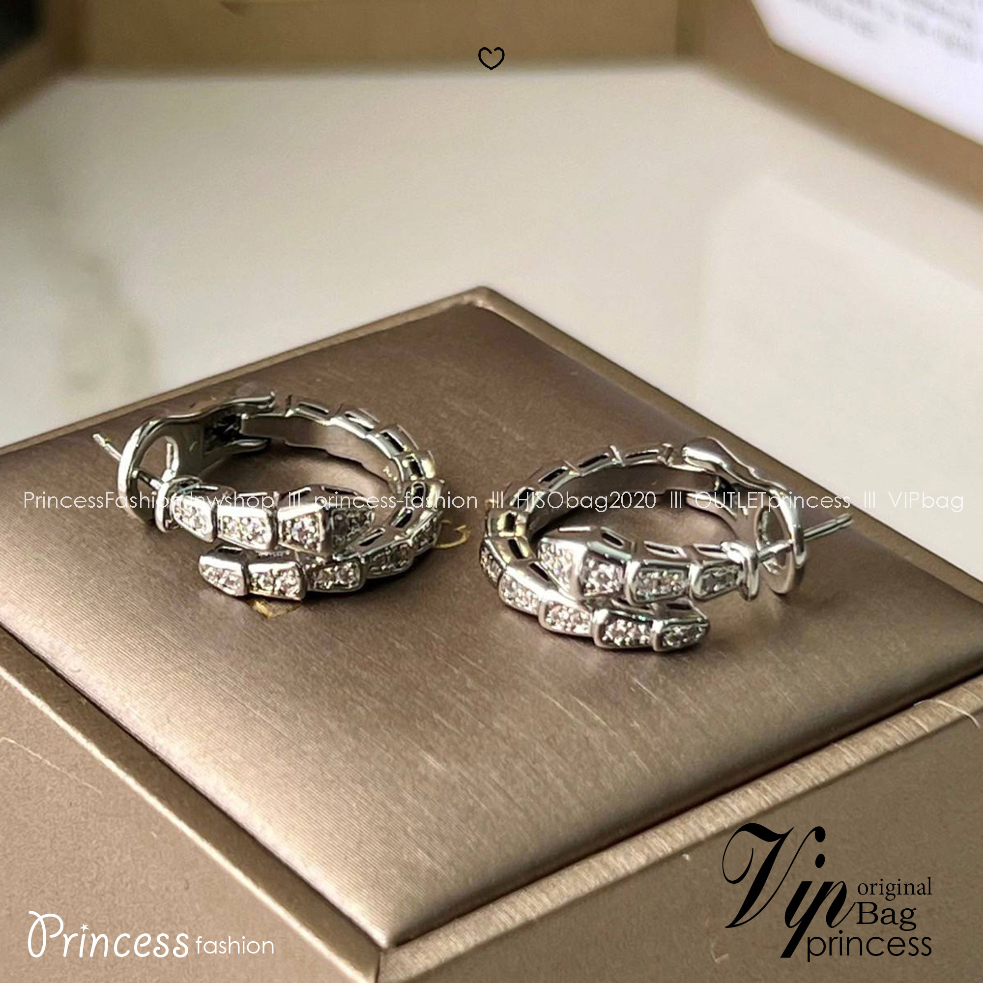 เกรดเทพ ORI | BVLGARI SERPENTI VIPER EARRINGS คุณภาพงานประกวด เกรดดีสุดเอาใจสาวๆไปเลย เงินแท้เงาสวยสมจริง ไม่ลอกไม่ดำ Full set box