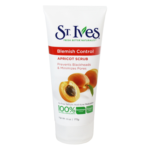 (Pre-order) St. Ives Naturally Clear Blemish & Blackhead Control Scrub, Apricot 6 oz (170 g)
