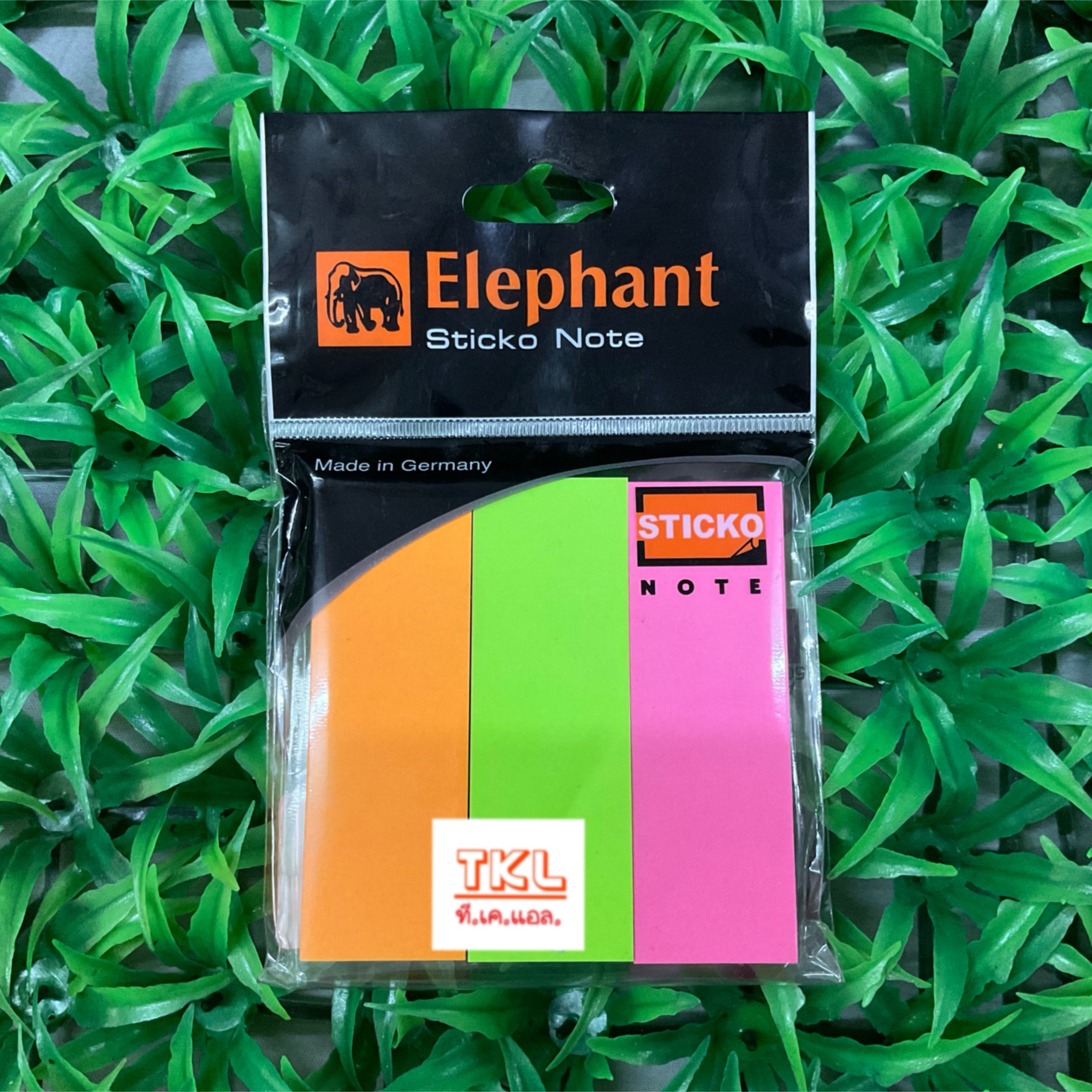 กระดาษโน๊ตกาวในตัว ตราช้าง สีสะท้อนแสง 1x3 นิ้ว 210 แผ่น