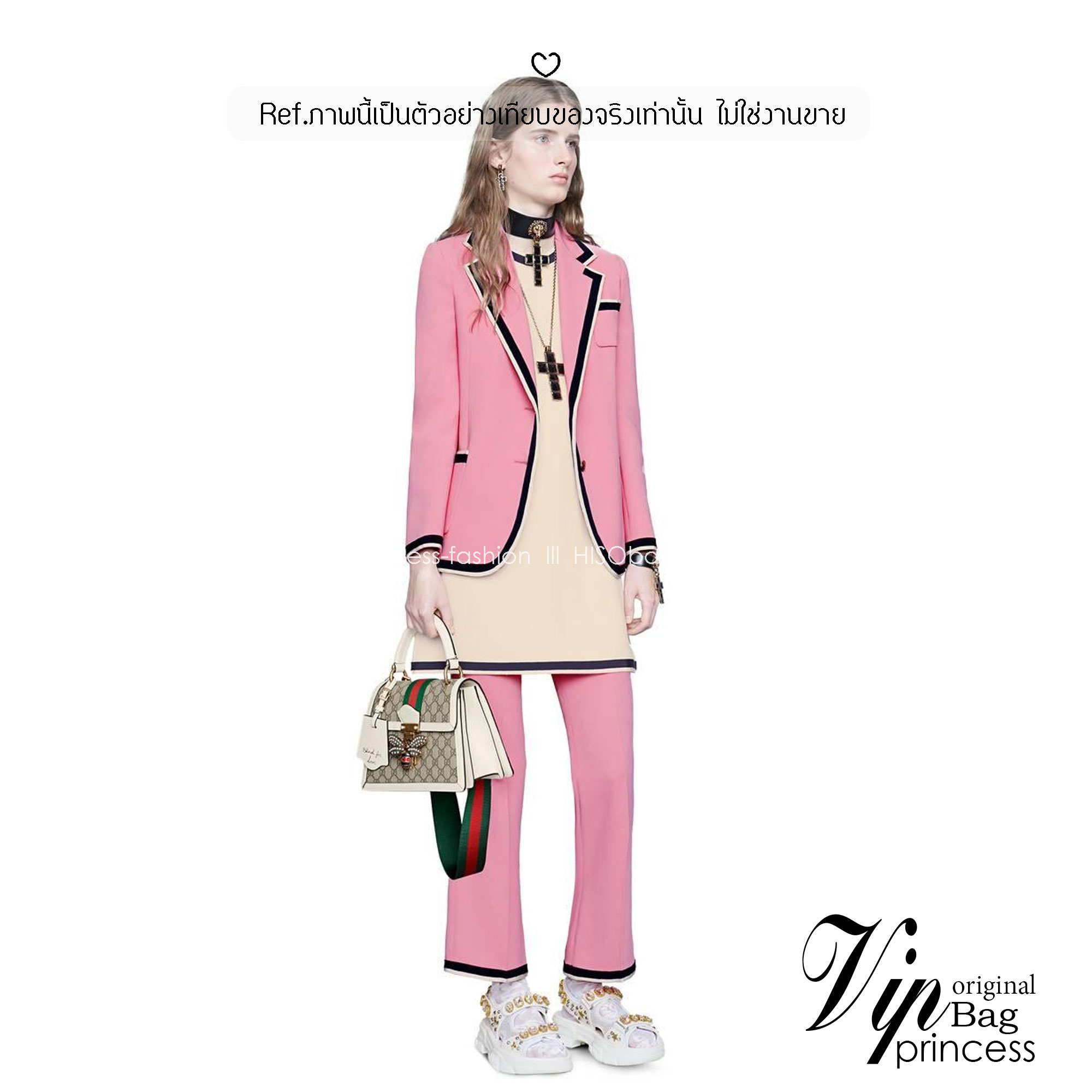 GUCCI Queen Margaret Bee top handle bag กระเป๋าถือลิมิเต็ดด้วยตัวกดล็อครูปผึ้งประดับมุกสวยหรูโดดเด่น มาพร้อมสะพายข้างสปอร์ต ดีไซน์สวยไม่ซ้ำใคร