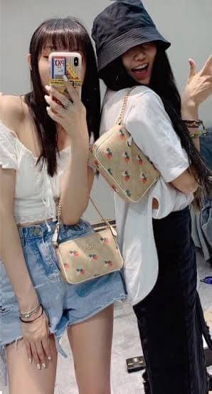 OUTLET 】Coach Signature Top Handle Coach Pouch with Strawberry, Watermelon, Ladybug พร้อมส่งที่ไทย เป็นอีกรุ่นหนึ่งที่ได้รับความนิยมในหมู่สาว ๆ ค่ะ นอกจากราคาจะไม่สูงแล้ว ยังมีรูปทรงที่น่าสนใจอีกด้วย กะทัดรัดแต่ใช้งานง่าย เหมาะกับทุกโอกาส สำหรับกระเป๋าคล้