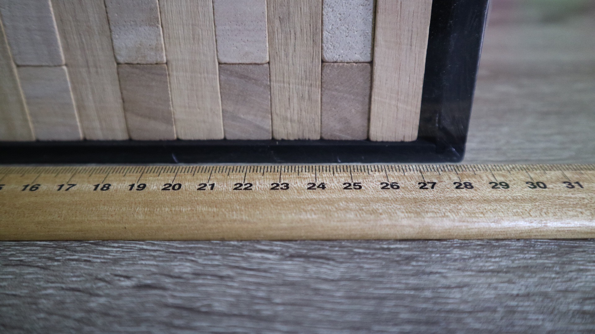 เกมตึกถล่มไม้ยางพาราขนาดใหญ่สูง 28 cm. (Rubber Wood Jenga L)