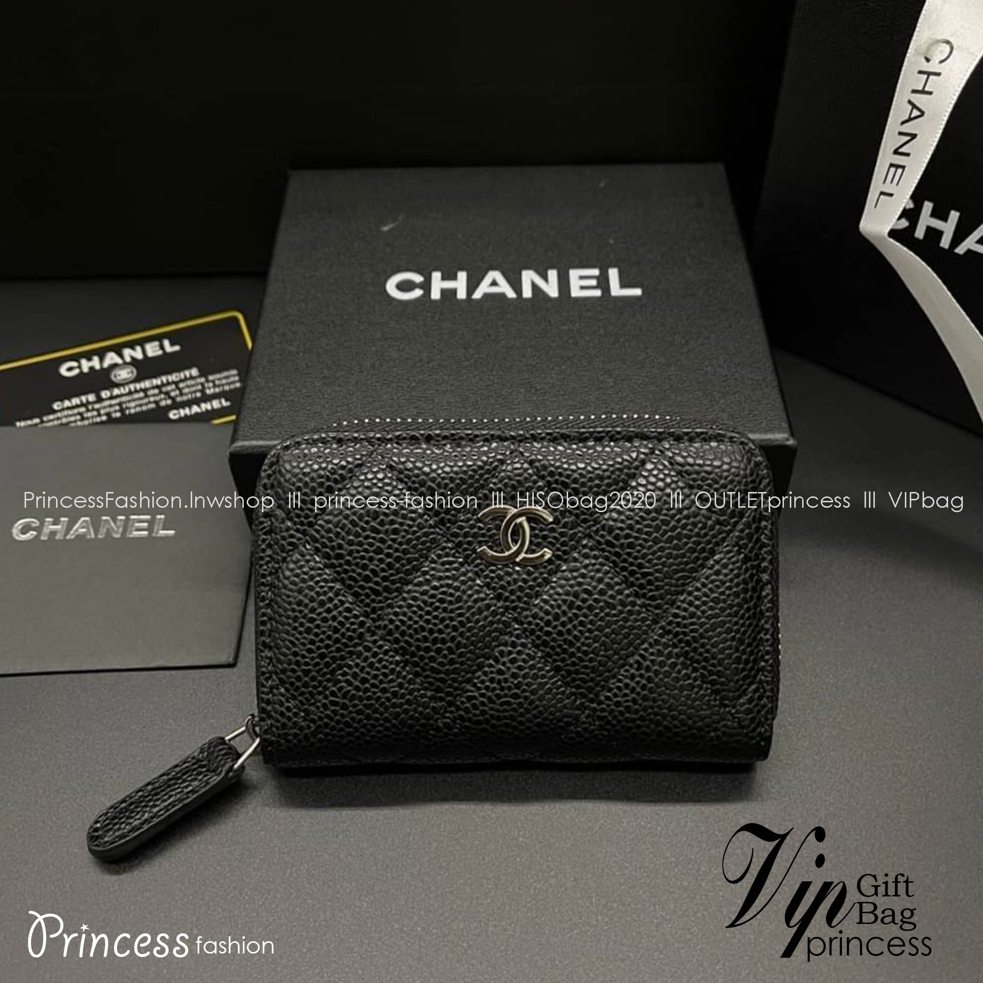 Chanel Wallet / Chanel Card Holder Zippy / Chanel Zippy Coin กระเป๋าสตางค์ชาแนลใบสั้น กระเป๋าใส่บัตร ใส่เหรียญ ภายในตามรูป เกรดออริจินอล ภาพถ่ายจากงานขายจริง ใช้งานต่างประเทศได้