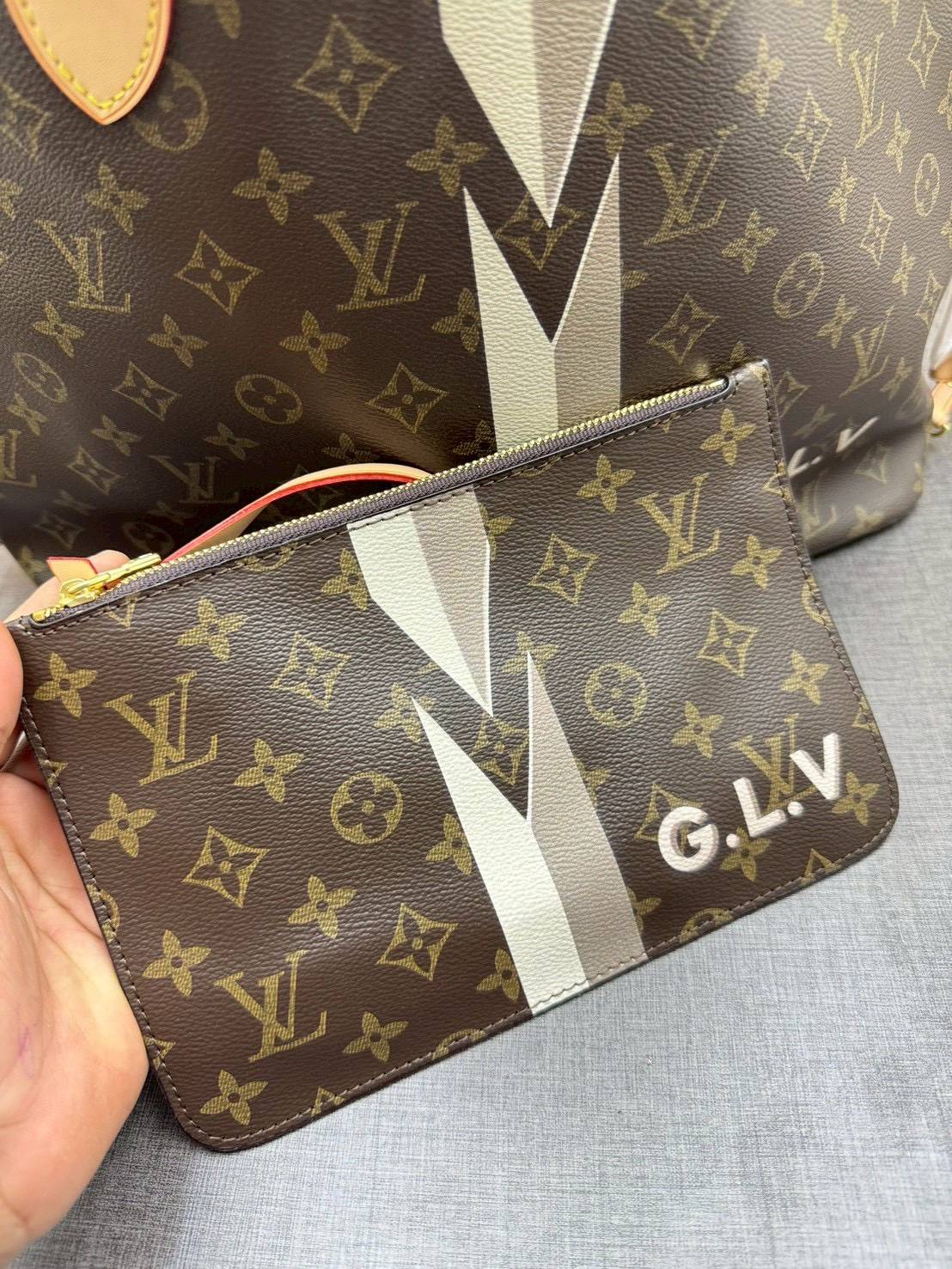 ORI หนังแท้ | LV Neverfull MM Mon Monogram / LV Tote Bag กระเป๋าสะพายทรงโท้ทใบใหญ่