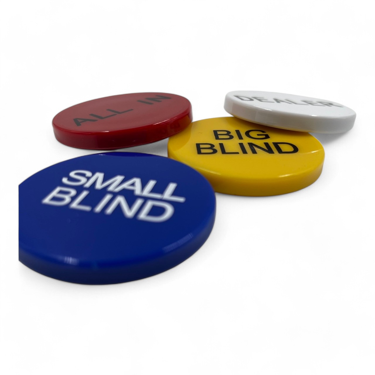 เหรียญดีลเลอร์ บิ๊กบาย สมอลบาย หนา 6 มิล เส้นผ่าศูนย์กลาง5 cm. (Dealer, Big blind, Small Blind)