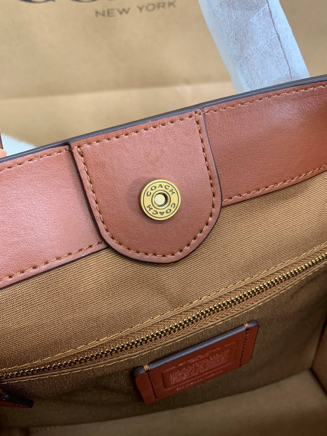 COACH Garden Embroidery women's square tote bag LIMITED EDITION COACH X HBC COLLECTION