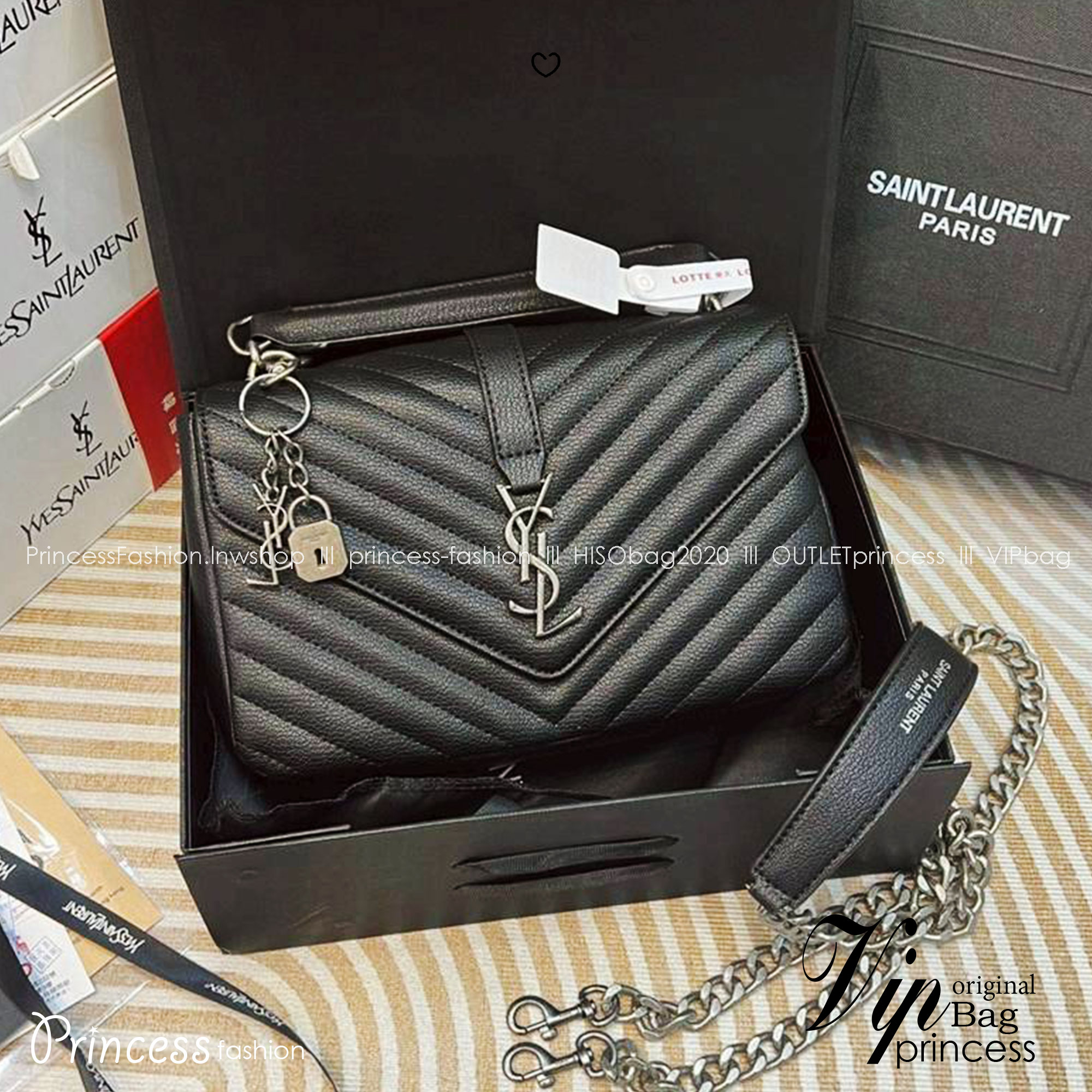 YSL college medium in quilted leather กระเป๋าสะพายทรงสวยสุดหรู ดูติดแกลมสุดๆ โดดเด่นด้วยโลโก้ด้านหน้า เพิ่มดีเทลความผู้ดี ไม่เคยผิดหวังจริงๆ!!