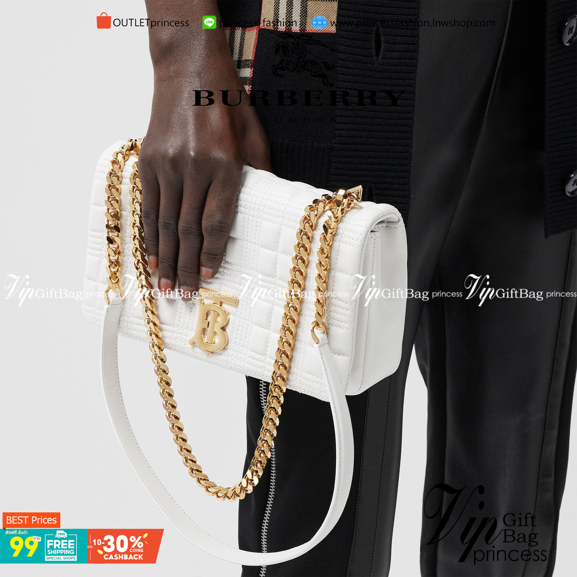 Burberry Quilted Lambskin Lola Bag BURBERRY FRAGRANCES QUITED LAMBSKIN BAG VIP GIFT WITH PURCHASE GWP พรีเมี่ยมกิ๊ฟ Limited จาก BURBERRY Perfume DutyFree หนังแท้ Lambskin หนังนิ่มสวยขึ้นรูปเงา ขนาดกำลังดู ใบฮอตอีกหนึ่งรุ่นที่กำลังมาแรง