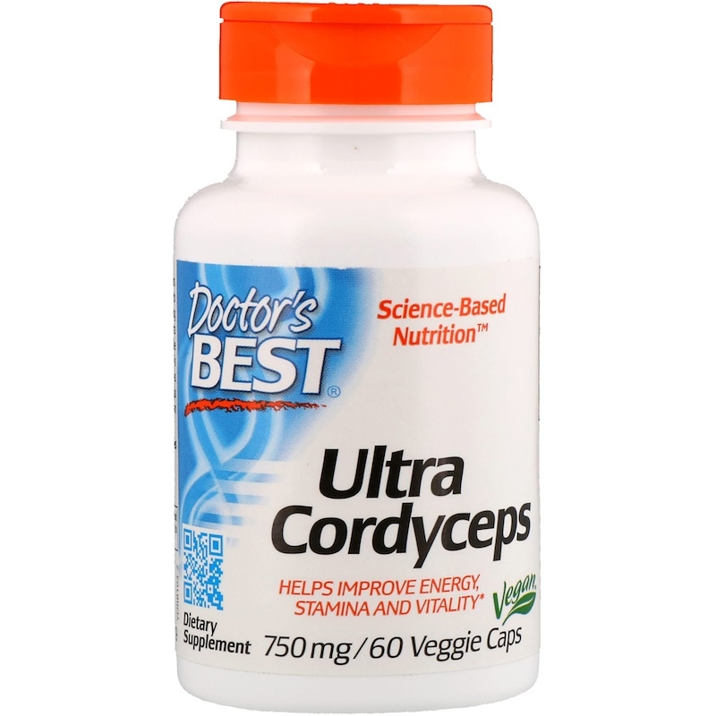 ส่งฟรีลงทะเบียนมีพร้อมส่งค่ะ Doctors Best Ultra Cordyceps 750 mg 60 Veg Caps