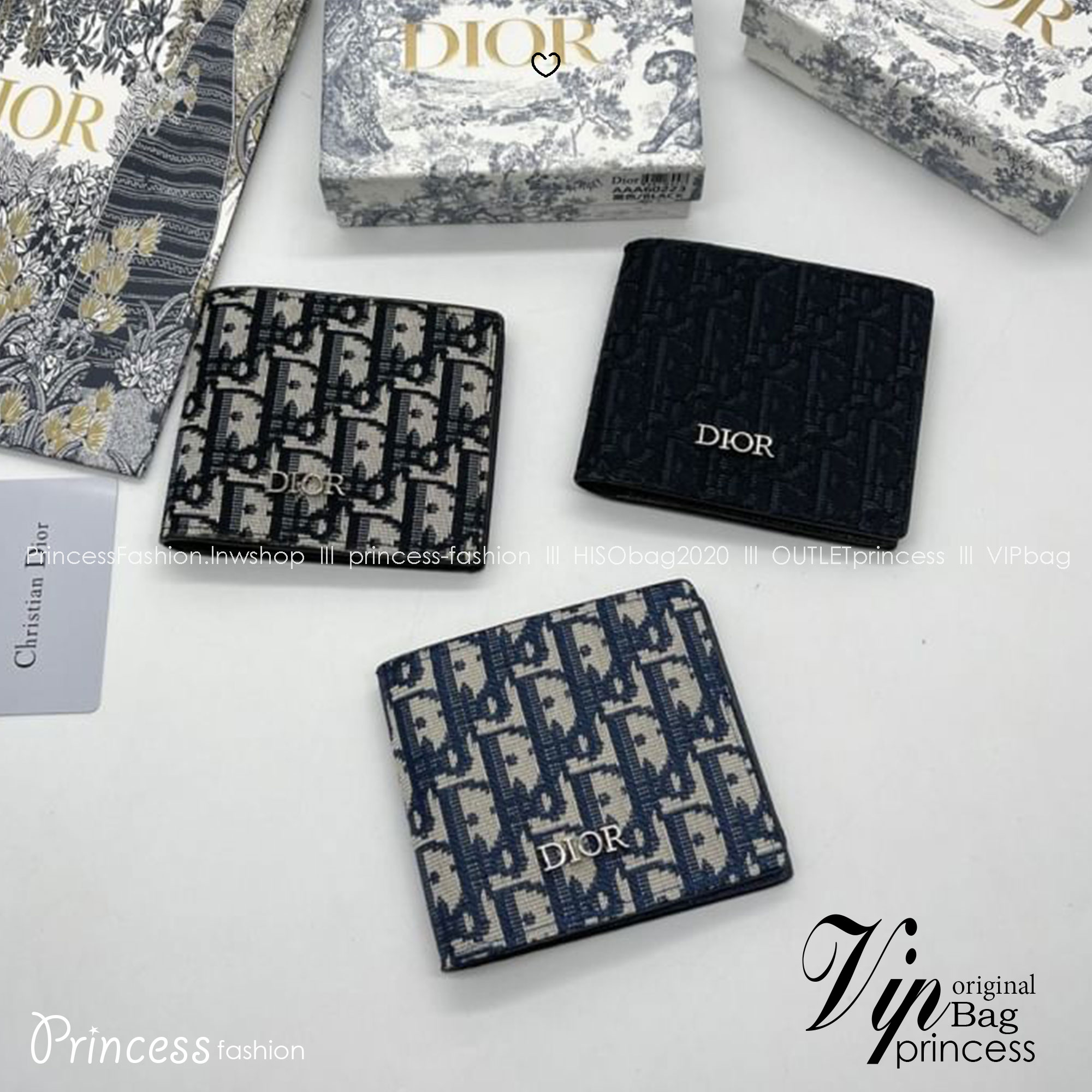 DIOR Bifold Short Wallet Oblique Jacquard กระเป๋าสตางค์ใบสั้น ผ้าแจ็คการ์ดสวยงามคลาสสิก ประดับอะไหล่ชื่อแบรนด์ โทนสีใช้งานง่าย คลาสิกตามแบบฉบับแบรนด์ ไอเท็มที่ท่านชายห้ามพลาดค่ะ